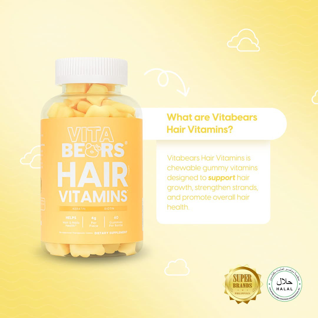 Vitabears Hair Vitamins 60 Gummies