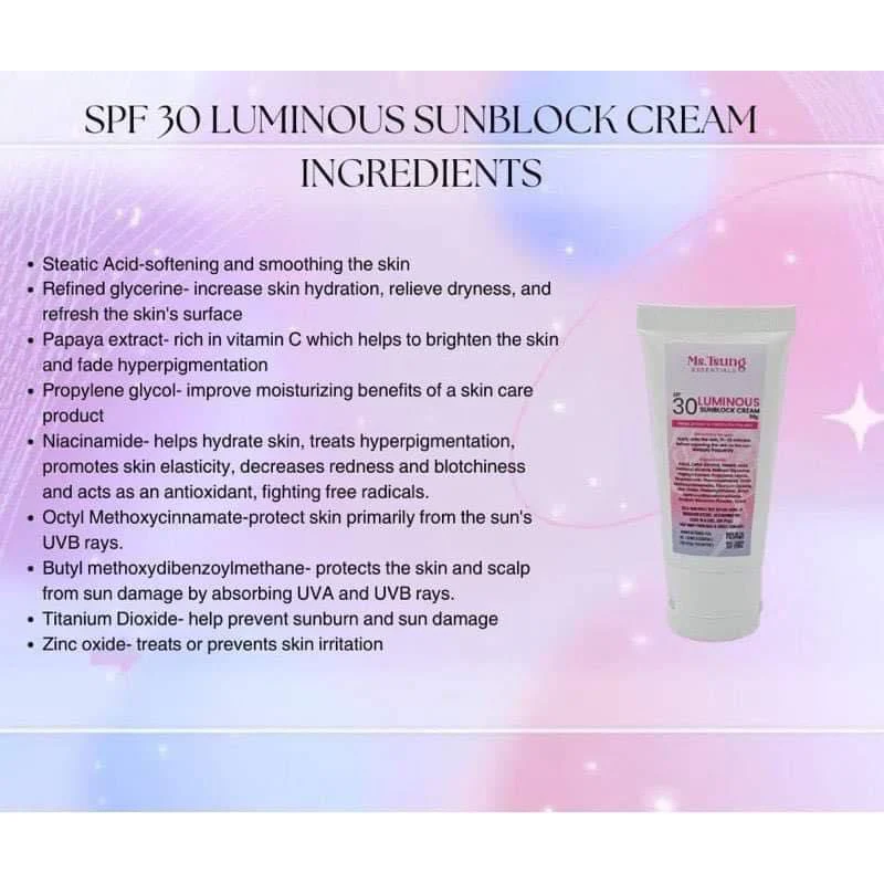 Ms. Tsung SPF30 Luminous Sunblock Cream 30g