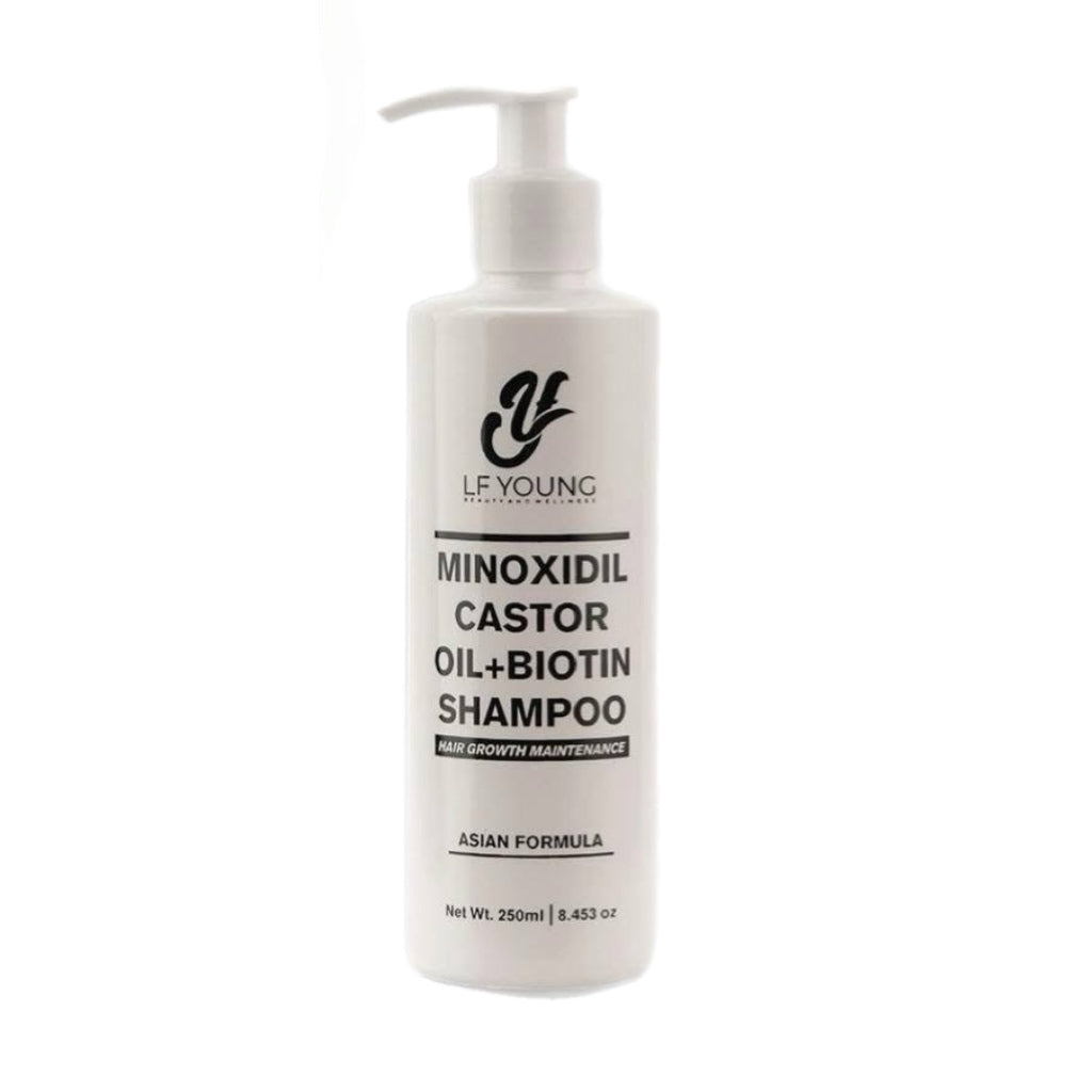 Minoxidil Hair Grower Shampoo with Biotin and Castor Oil for Hair Loss Treatment by LF Young 250ml
