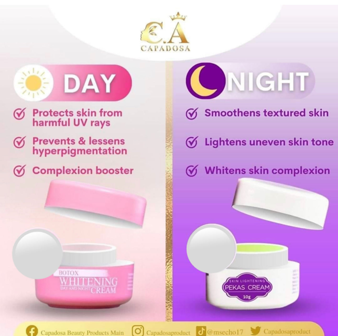 Capadosa BOTOX Whitening Cream SPF70