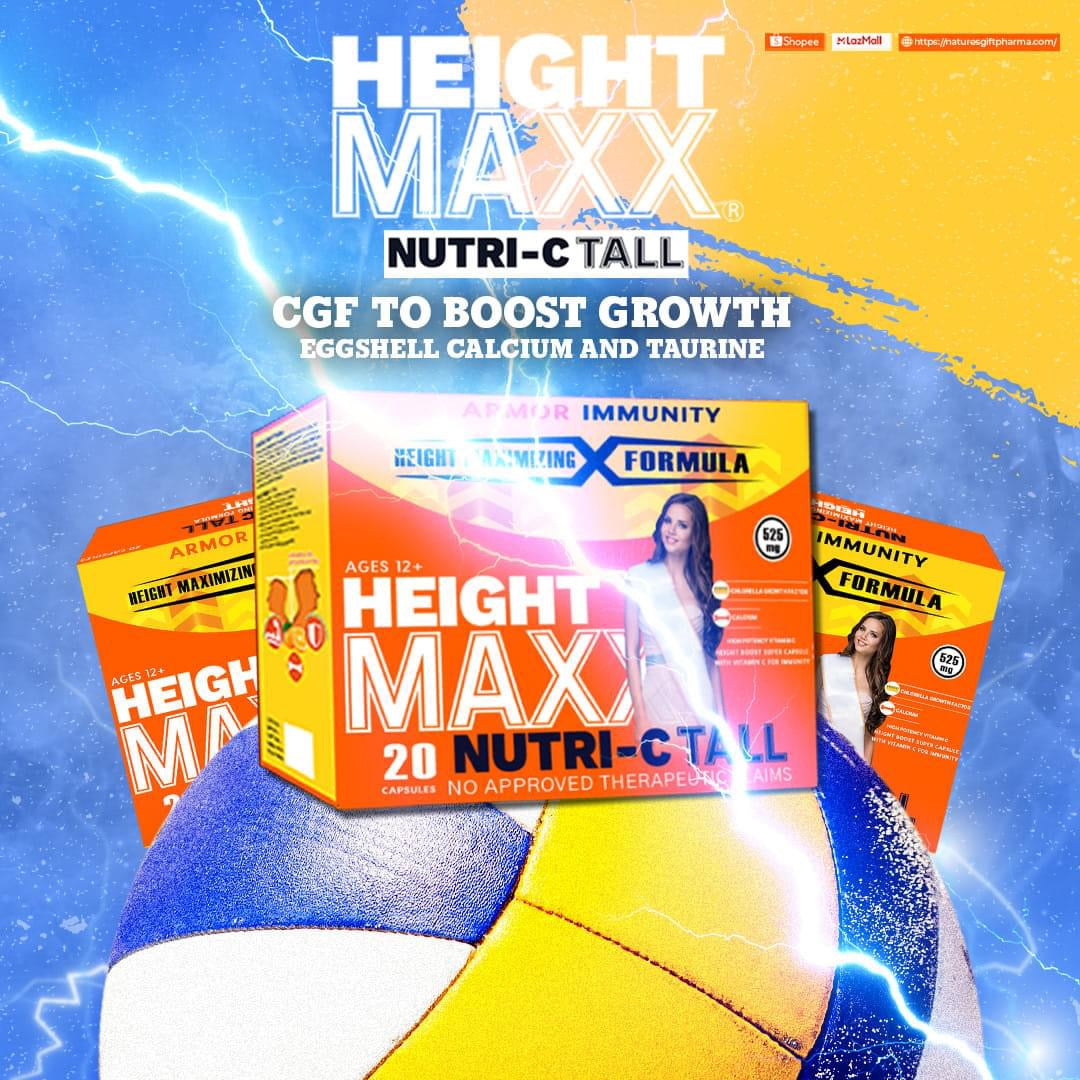 Height Maxx Nutri-C Tall w/ CGF Chlorella Growth Factor, Taurine, and Calcium 20caps
