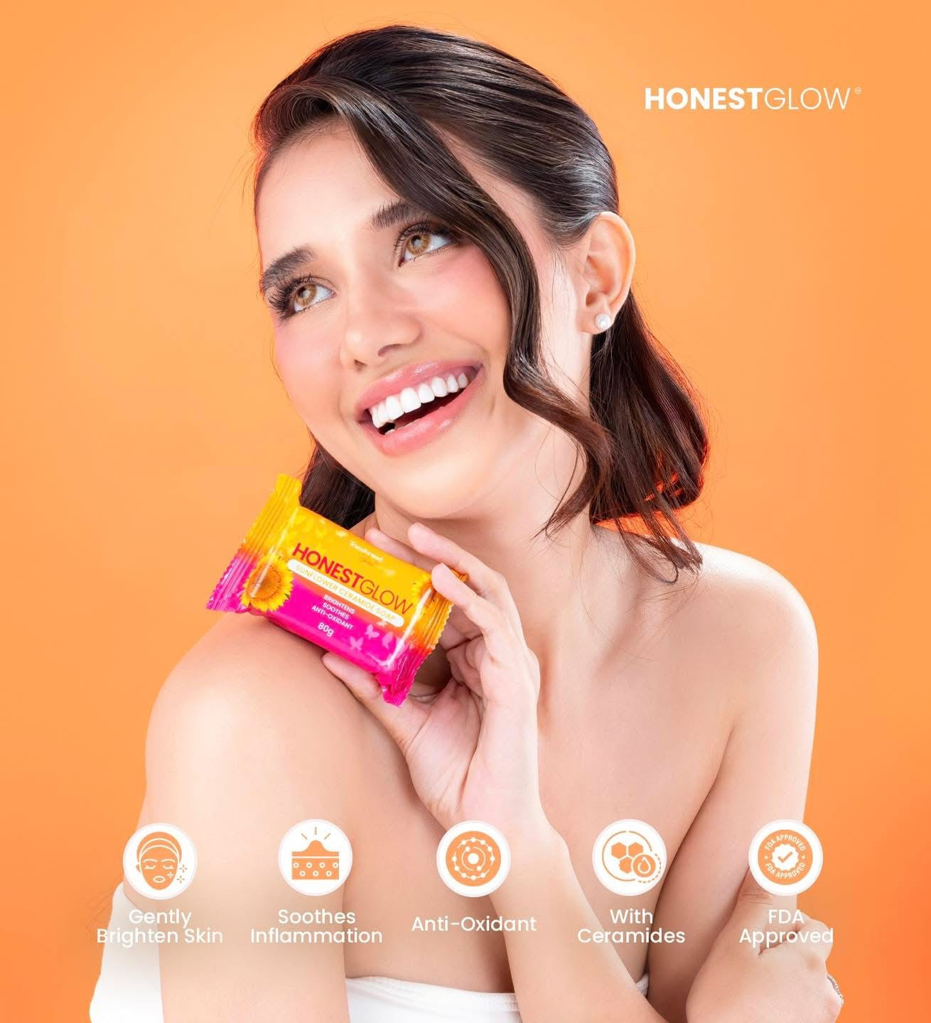 Honest Glow Sunflower Ceramide Soap by Transformed Skin 80g