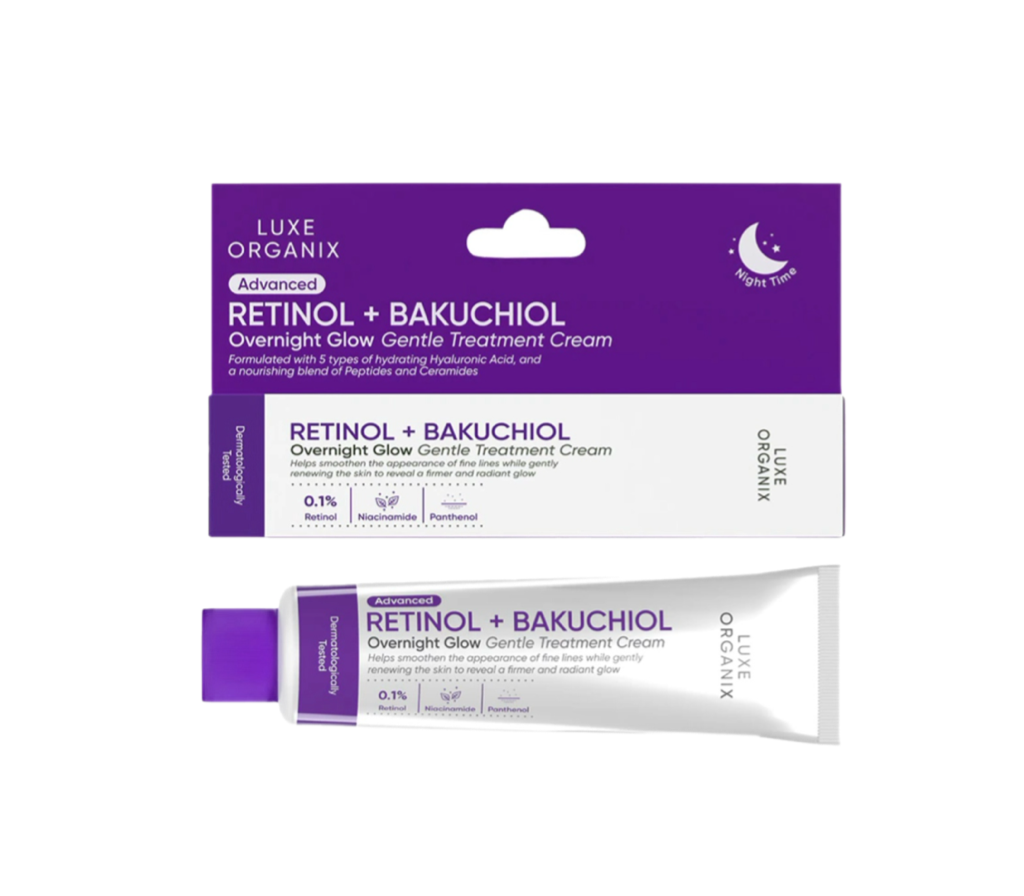 Luxe Organix Retinol + Bakuchiol Gentle Glow Treatment Cream 30g