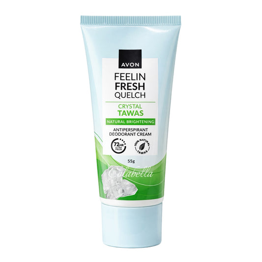 Avon Feelin' Fresh Quelch Crystal Tawas AntiPerspirant Deodorant Cream 55g