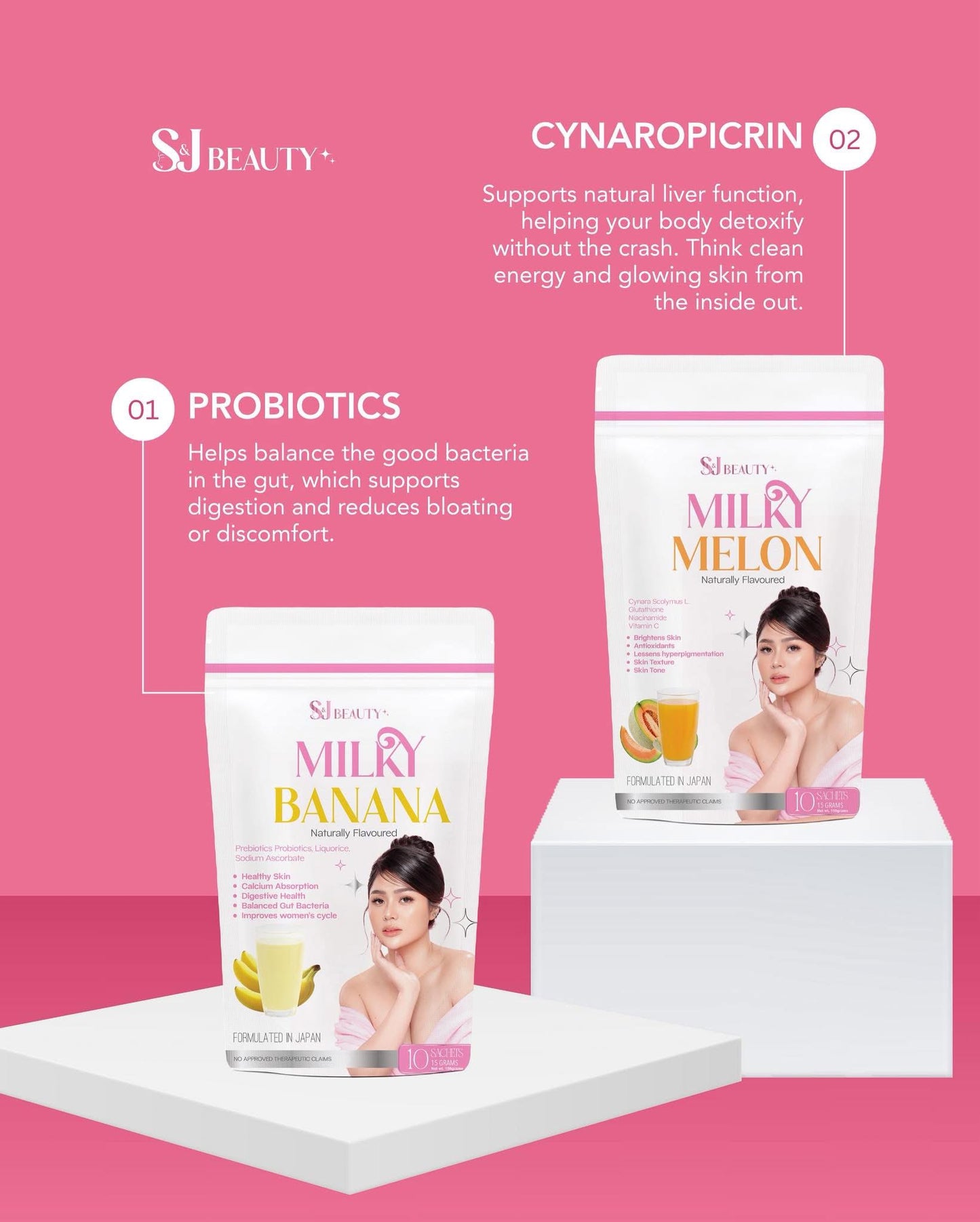 S and J Beauty Milky Melon 10s