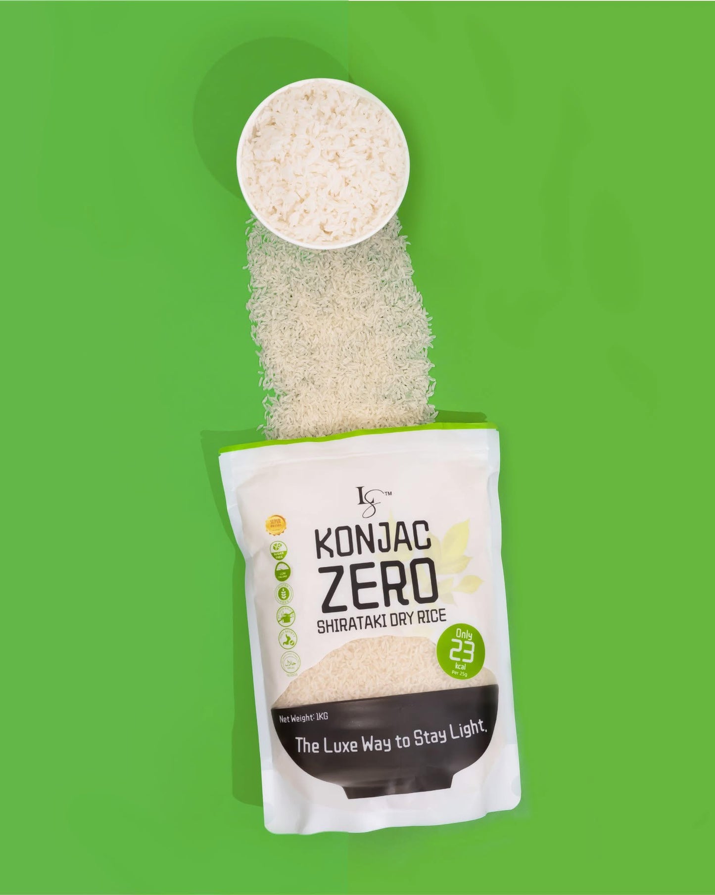 Luxe Slim Konjac Zero Shirataki Dry Rice 500g