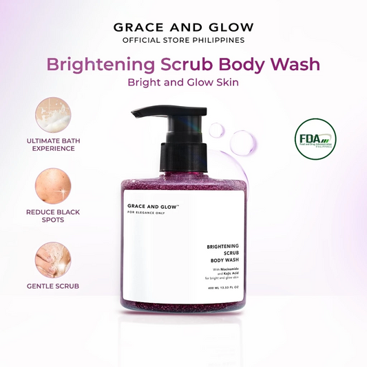 Grace and Glow Brightening Scrub Body Wash (Niacinamide and Kojic Acid) 400