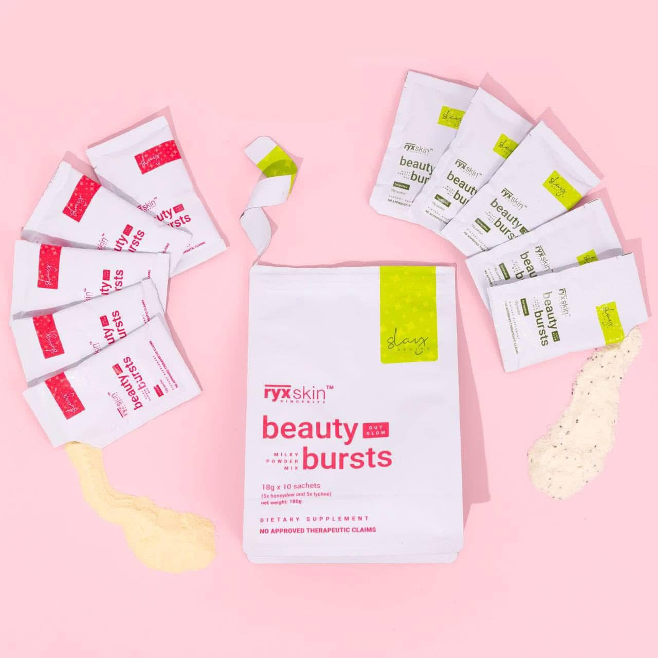 RYX Skin Beauty Bursts Gut Glow Milky Powder Mix 10s