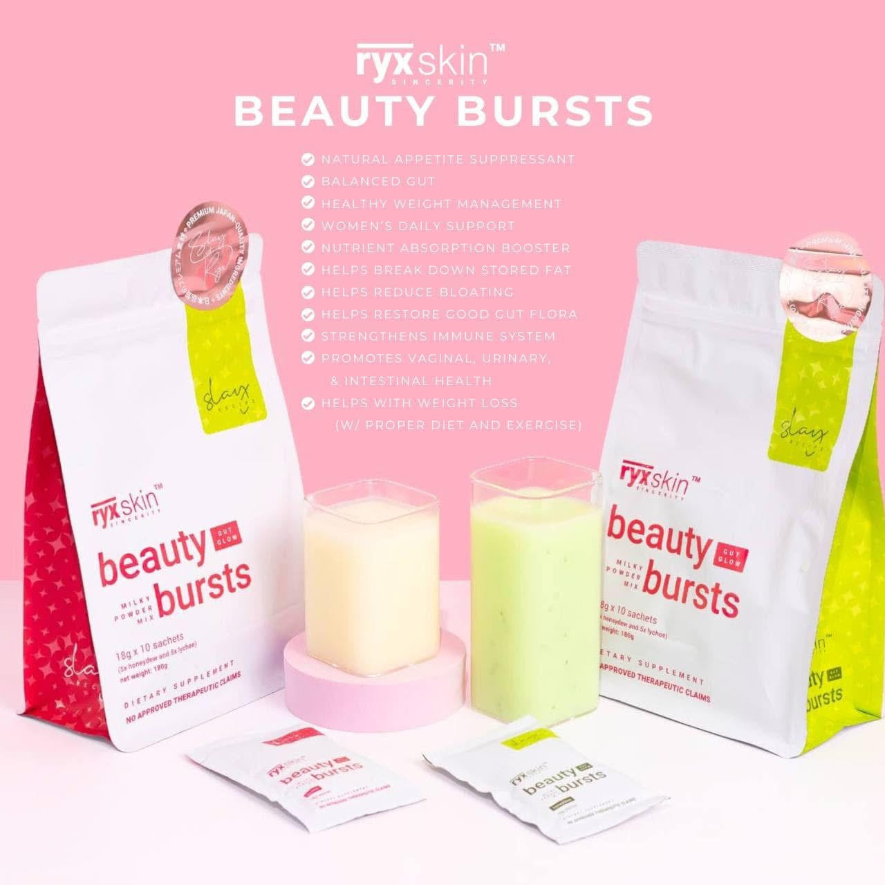RYX Skin Beauty Bursts Gut Glow Milky Powder Mix 10s