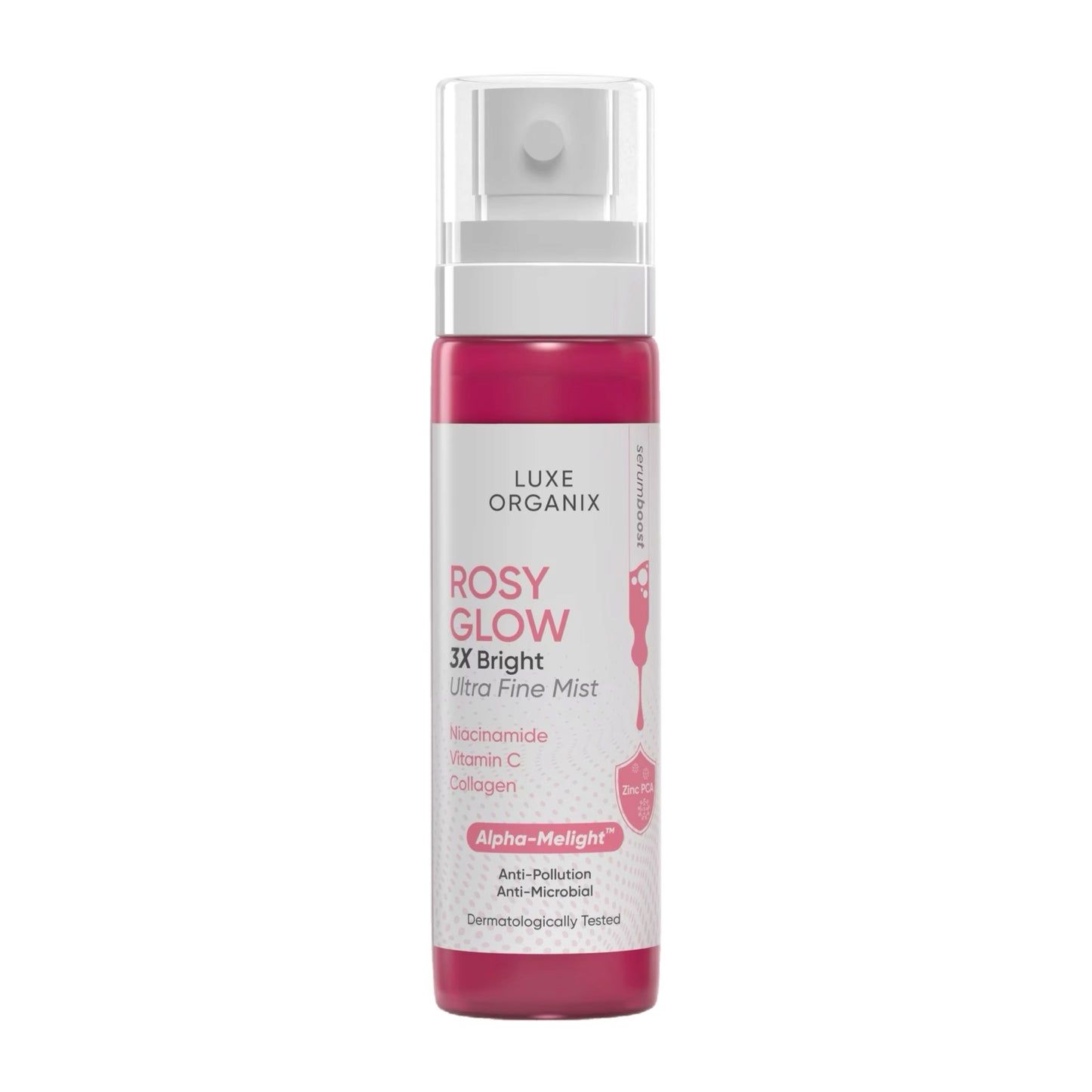 Luxe Organix Rosy Glow 3x Bright Ultra Fine Mist 80ml