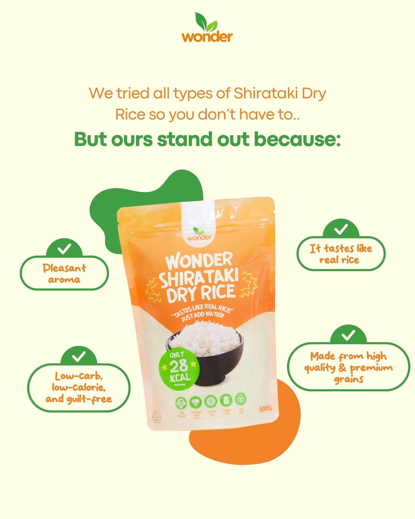 Wonder Dry Shirataki Rice (500g)