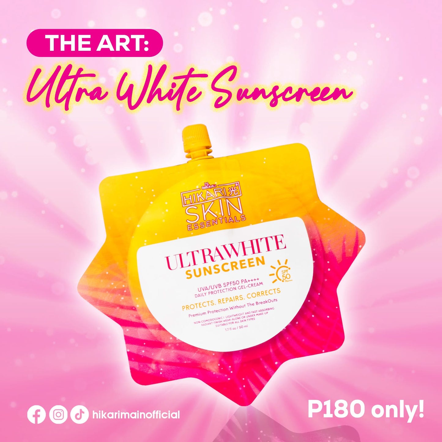 Hikari Ultra White Sunscreen 50ml UVA/UVB SPF50 PA++++