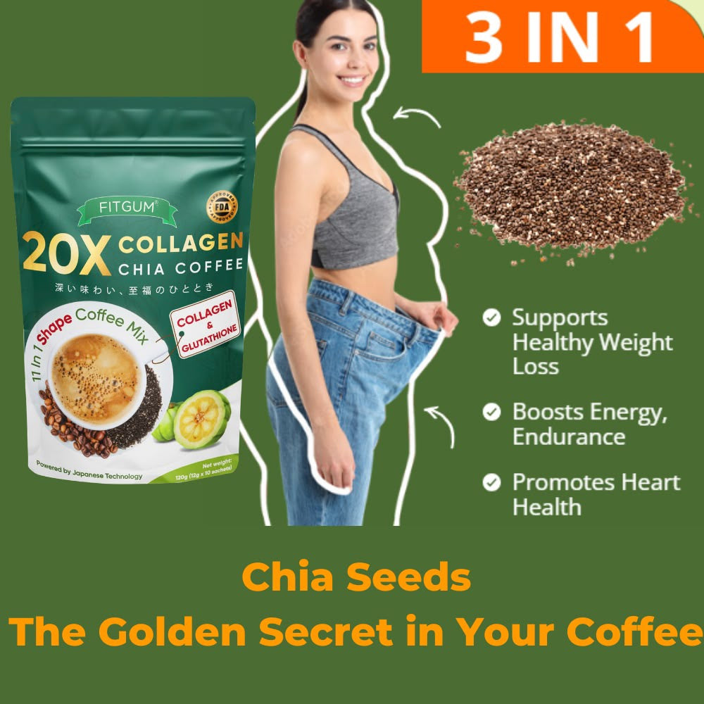Fitgum 20X Collagen Chia Coffee 10s