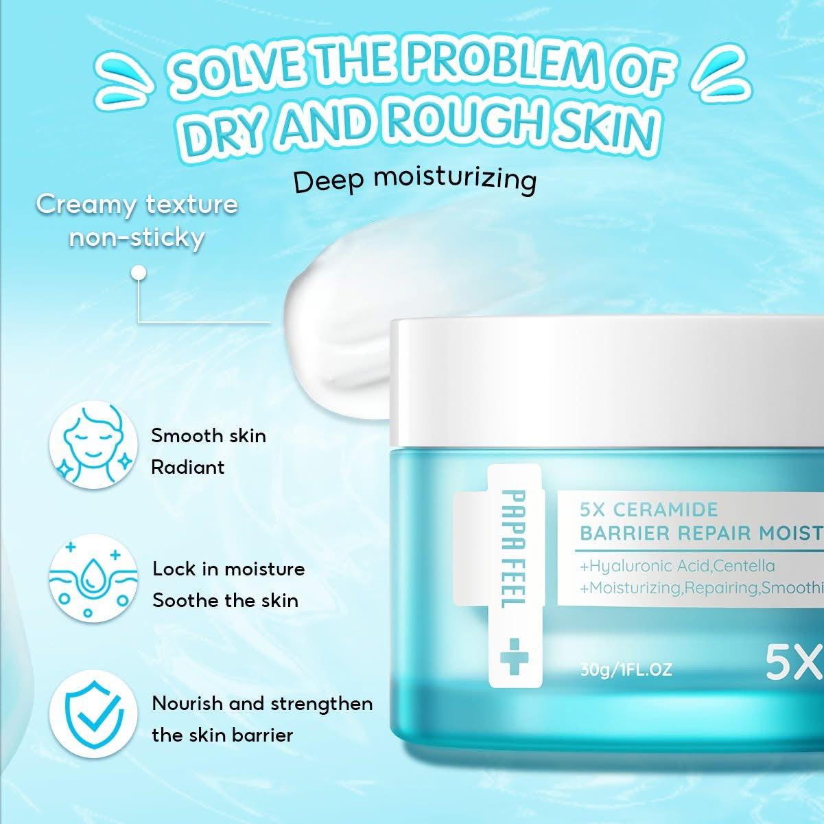 PAPA FEEL 5X Ceramide Barrier Repair Moisturizer 30g