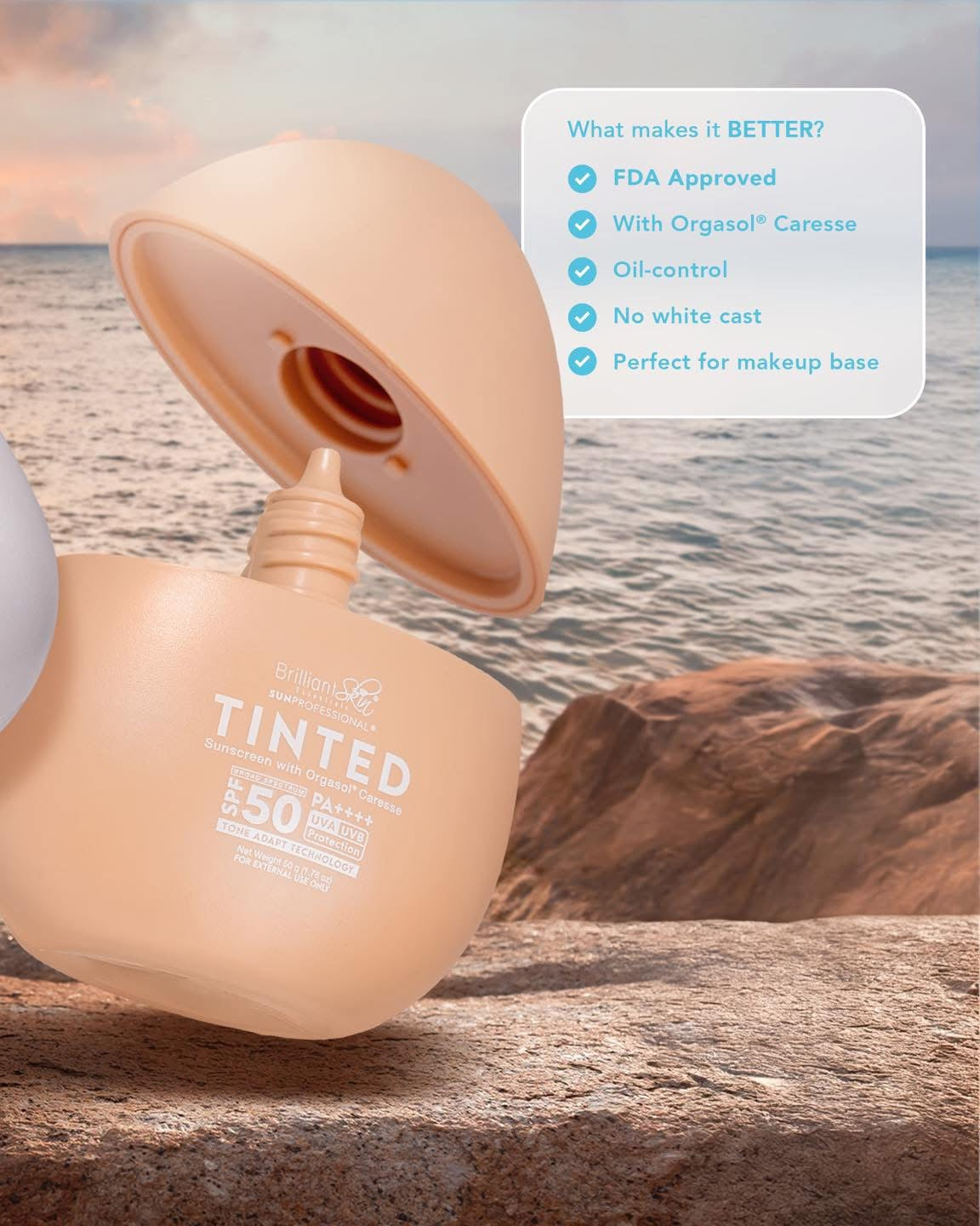 Brilliant Skin Sunprofessional Tinted Sunscreen with Orgasol SPF50 PA++++