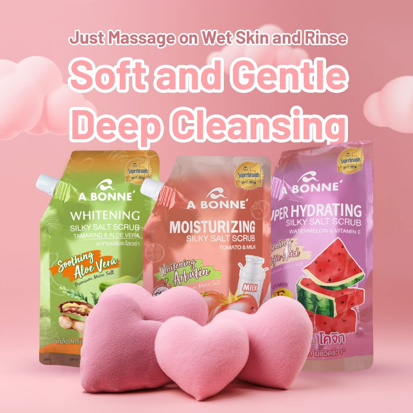 A Bonne’ Super Hydrating Silky Salt Scrub Watermelon & Vitamin E 350g