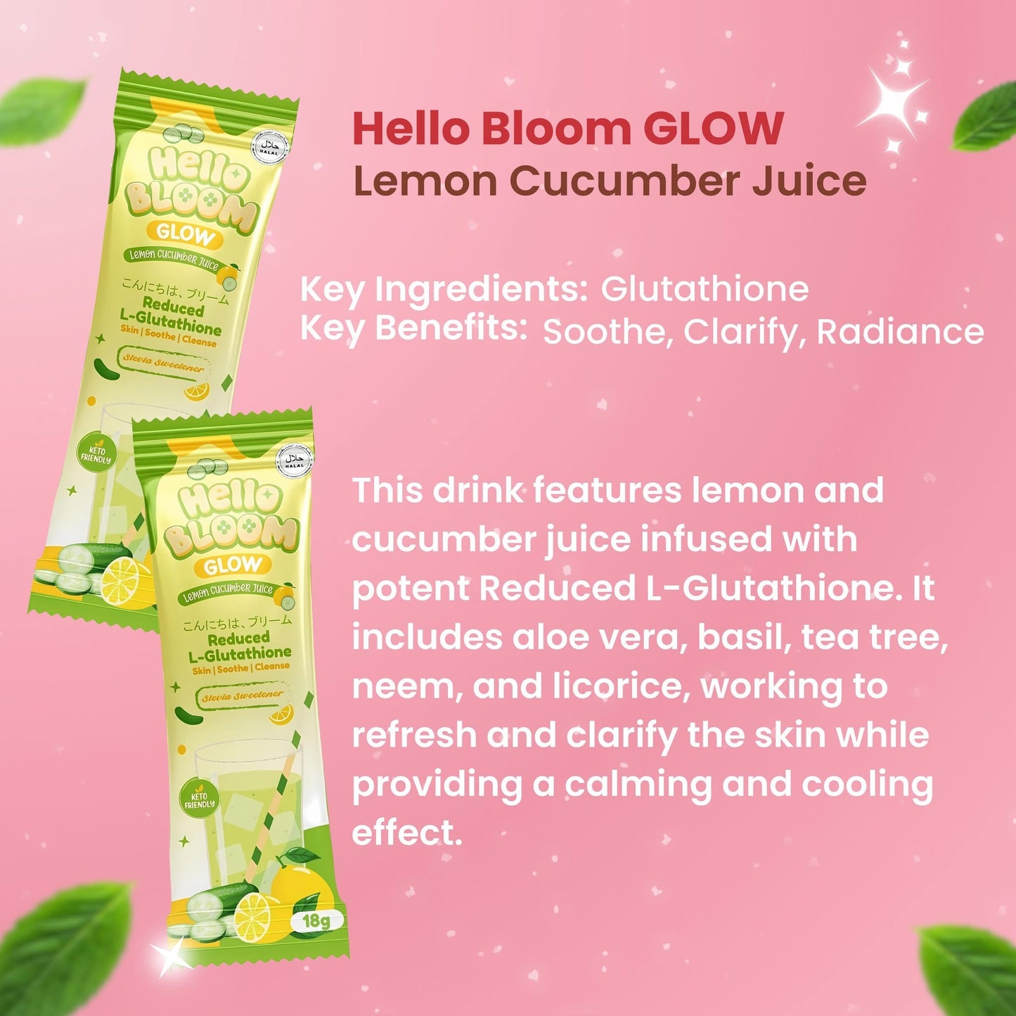 Hello Bloom Glow Glutathione Drinks (Choose a Flavor)