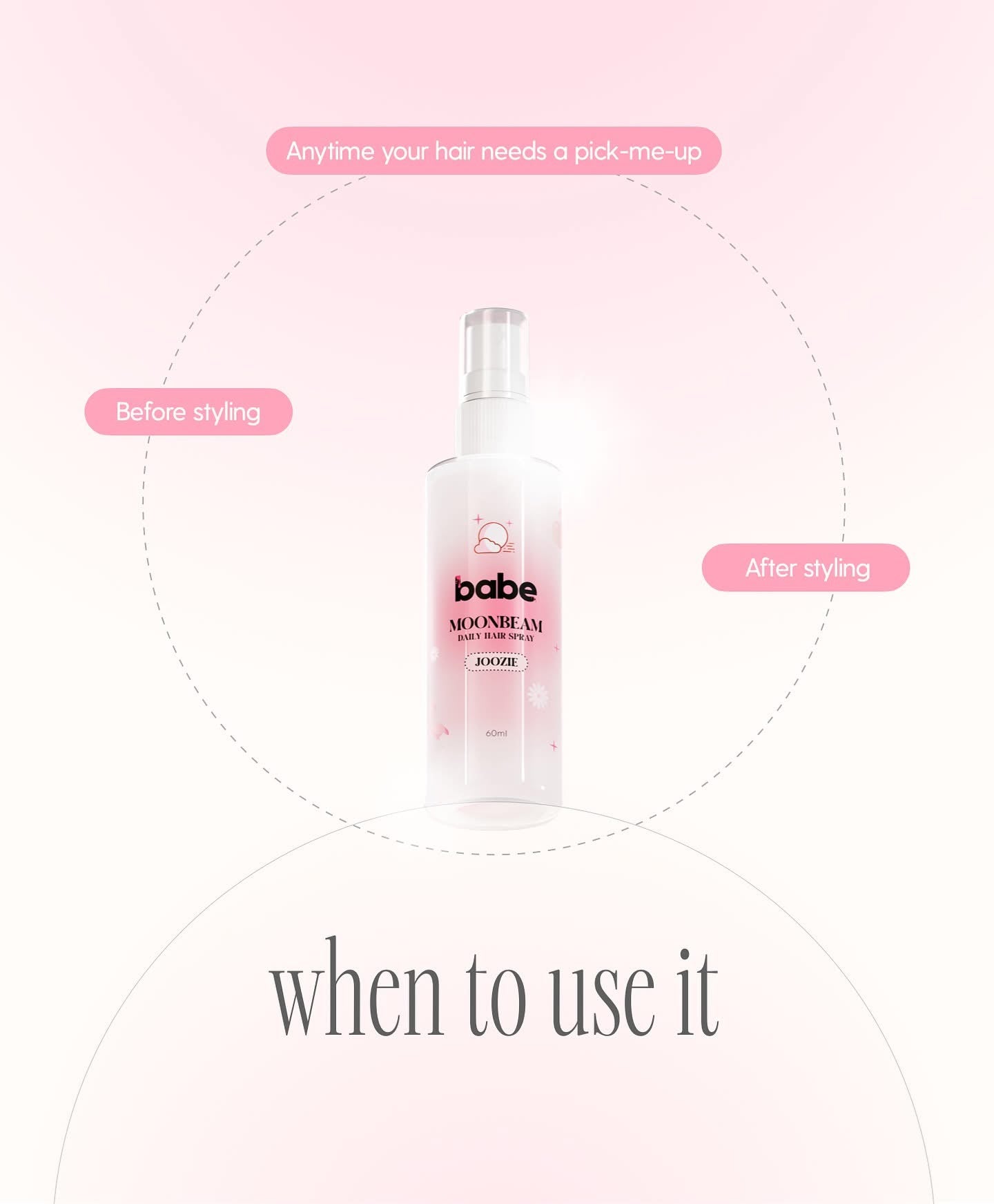 Babe Formula Moonbeam (Joozie) Daily Hair Spray 60ml