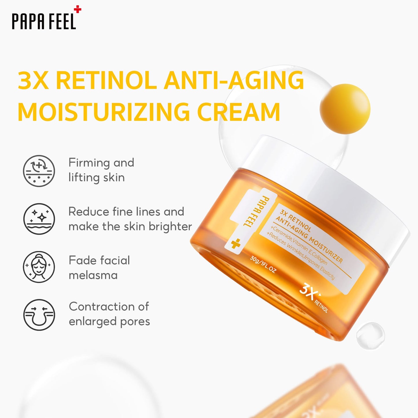 PAPA FEEL 3X Retinol Anti-Aging Moisturizer Cream 30g