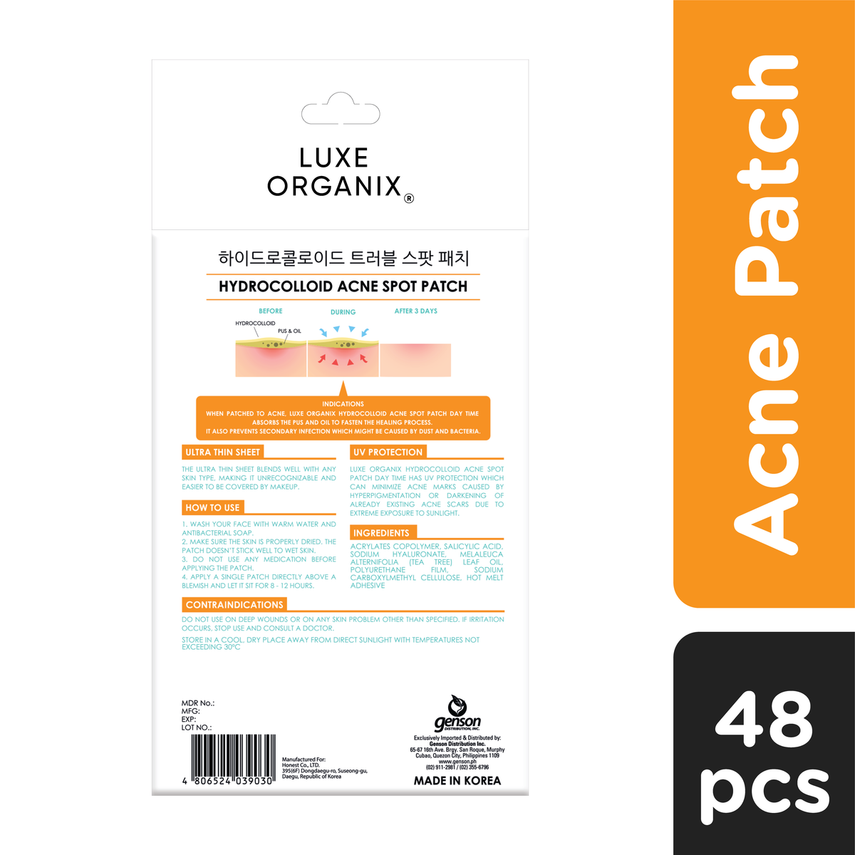 Luxe Organix Hydrocolloid Acne Patch Day Time