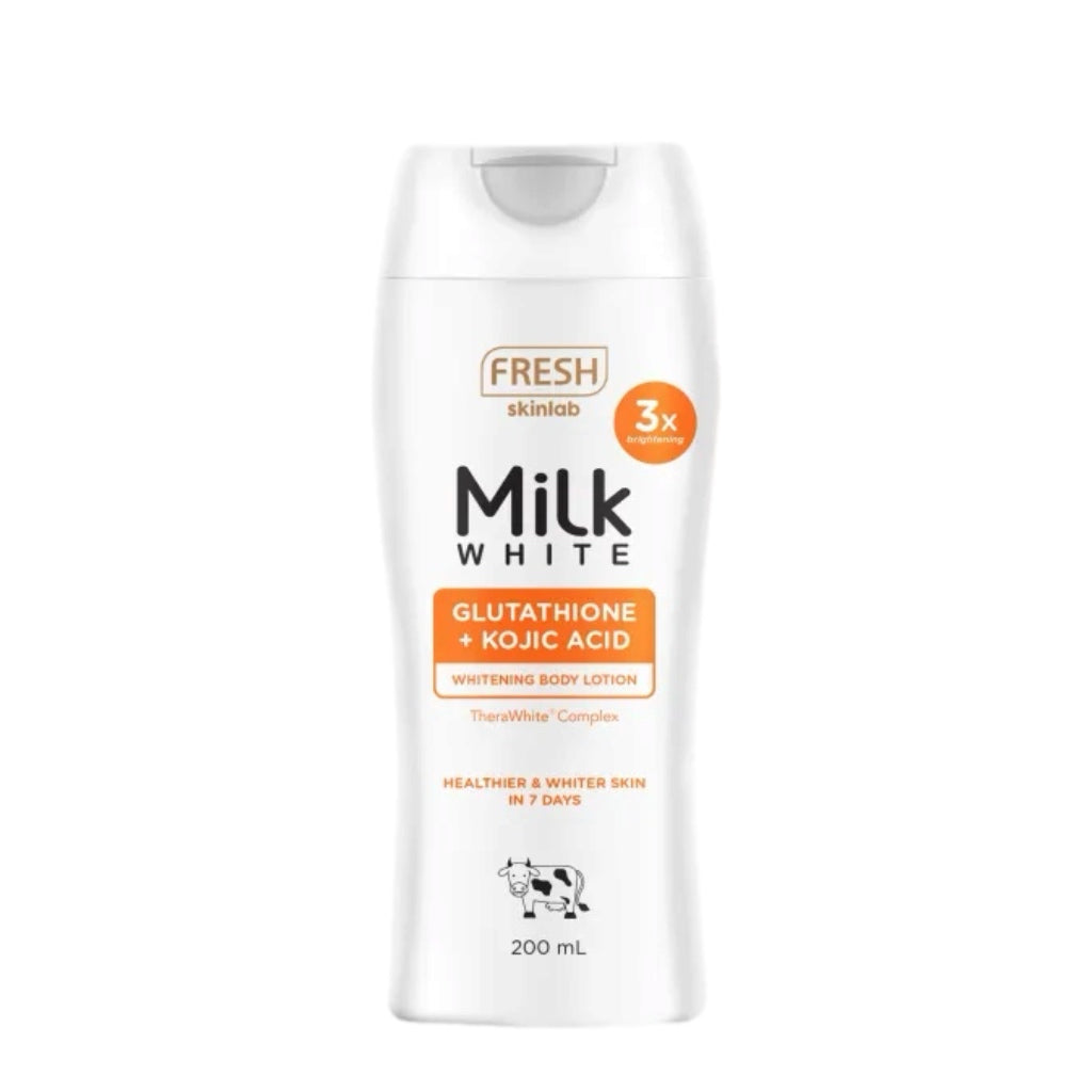 Fresh Skinlab Milk White Glutathione + Kojic Acid Body Lotion (Choose Size)