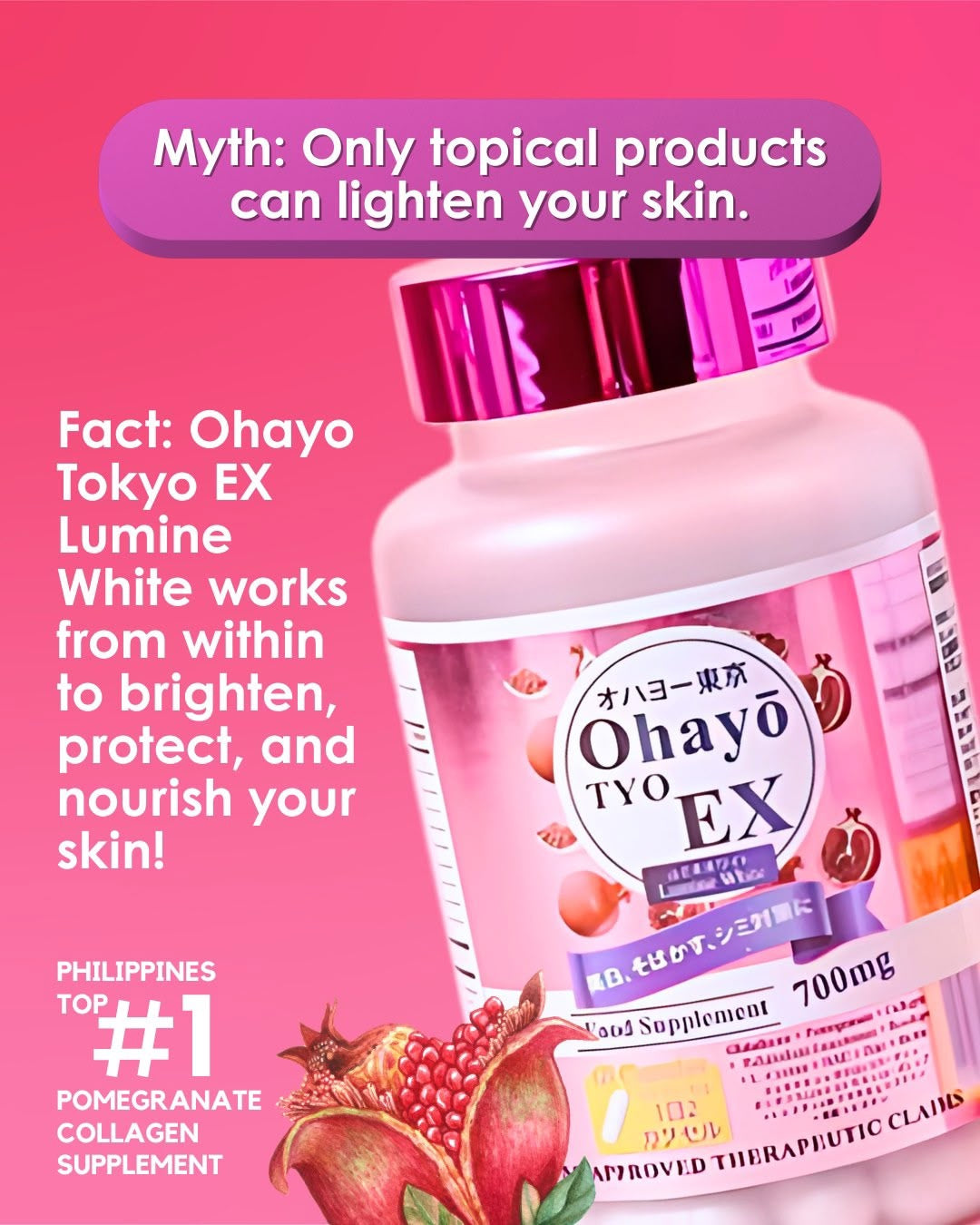 Ohayo TYO EX Lumine White 60 Capsules