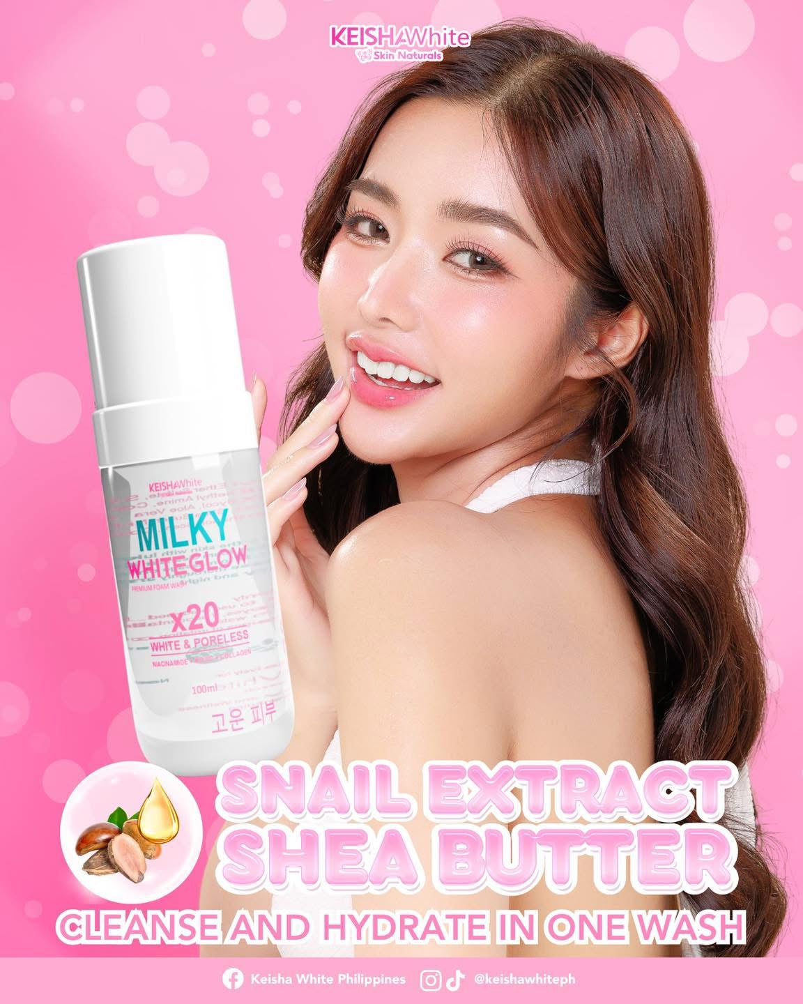 Keisha White Milky White Glow Premium Foam Wash 100ml