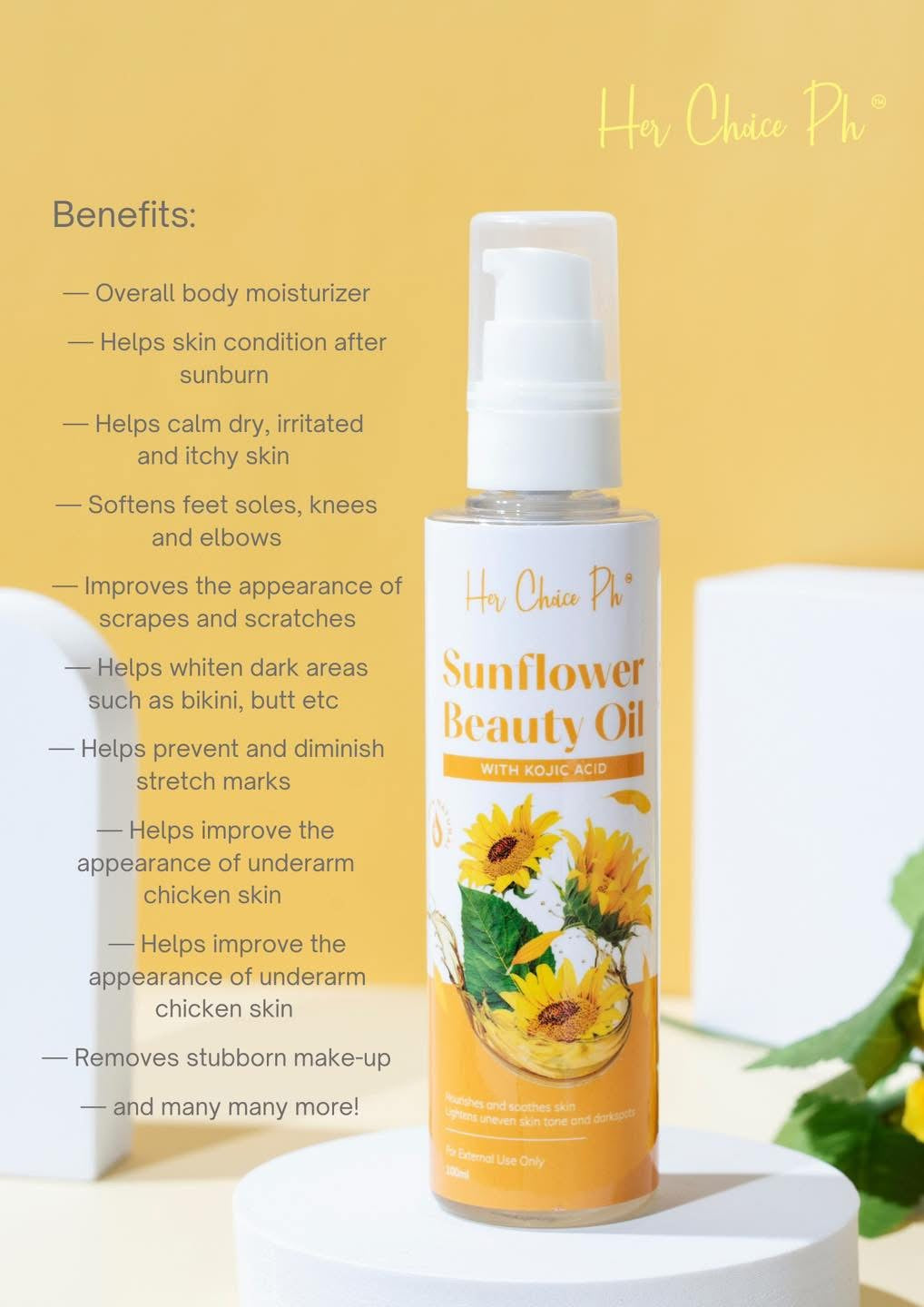 Her Choice PH Sunflower Beauty Oil 100ml
