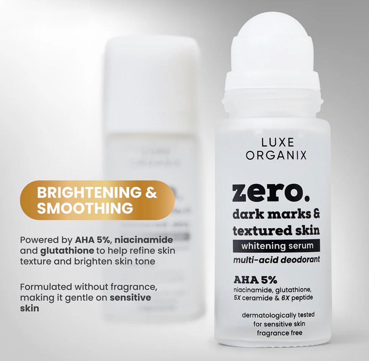 Luxe Organix Zero Dark Marks & Textured Skin Whitening Serum Deodorant For Sensitive Skin 50ml
