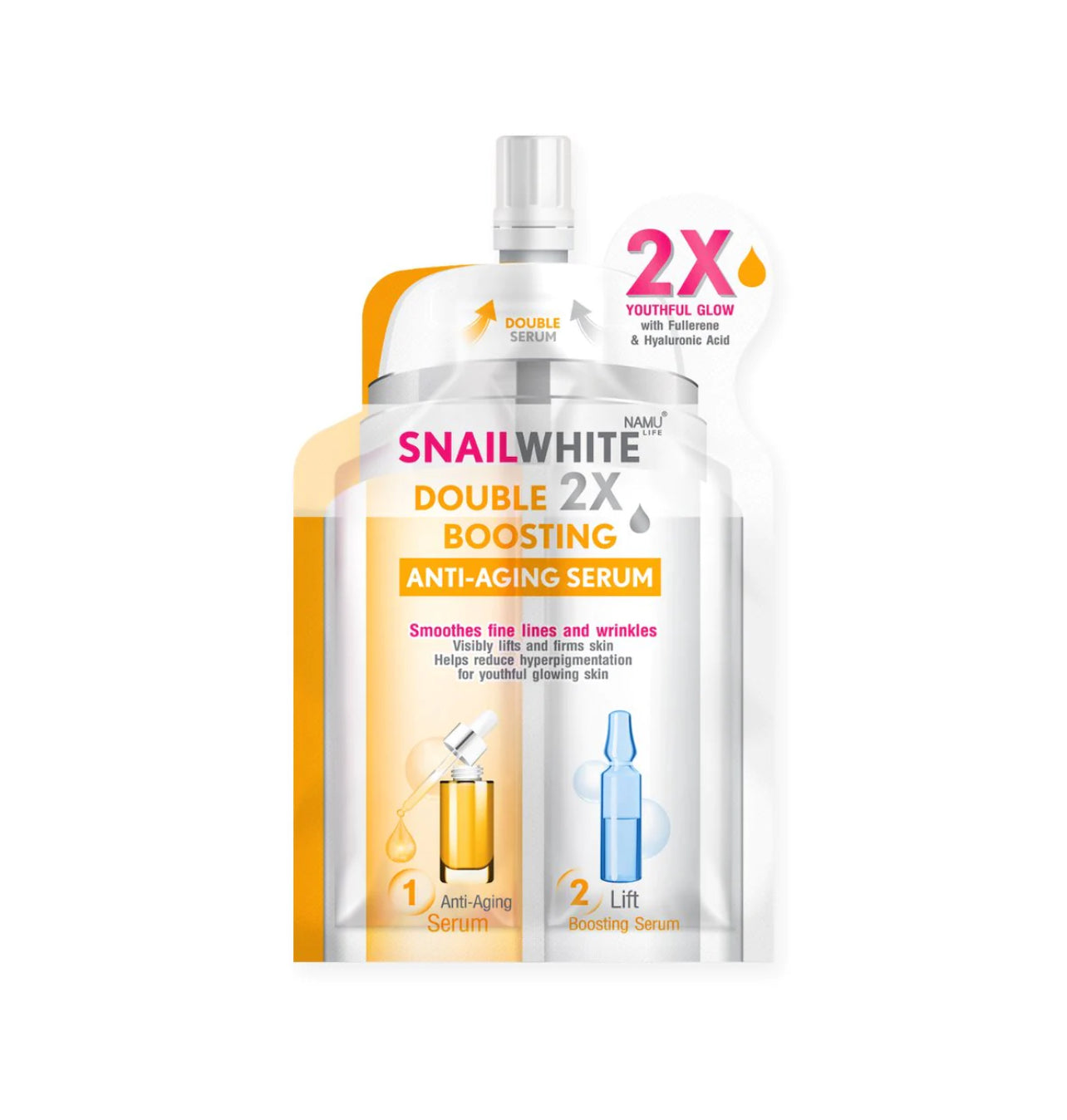 SNAILWHITE Double Boosting Brightening Serum 4ml + 4ml