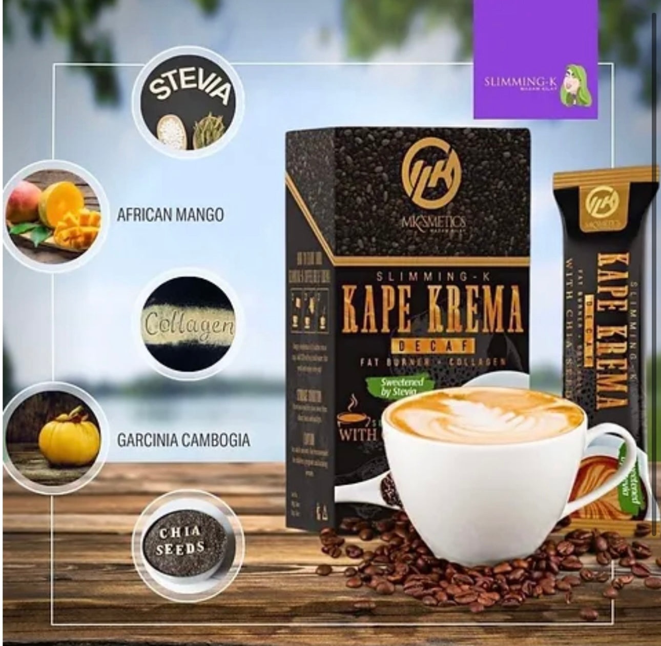 Slimming K Kape Krema Decaf (Choose a Size)