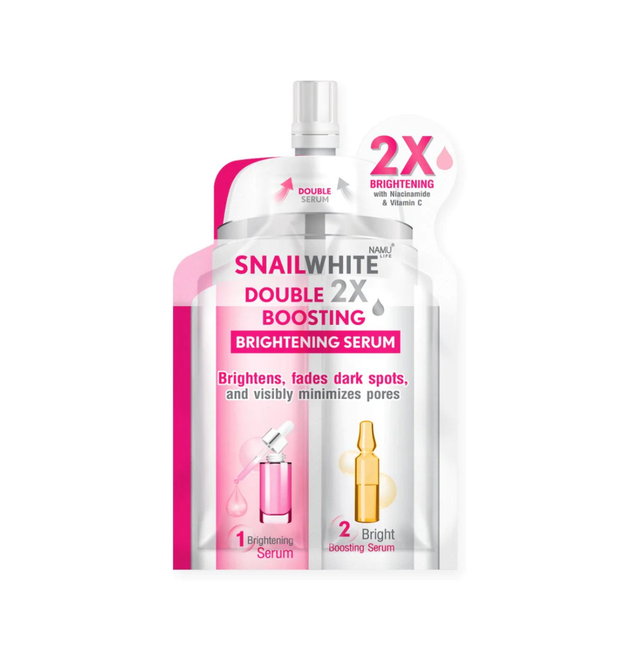 SNAILWHITE Double Boosting Brightening Serum 4ml + 4ml
