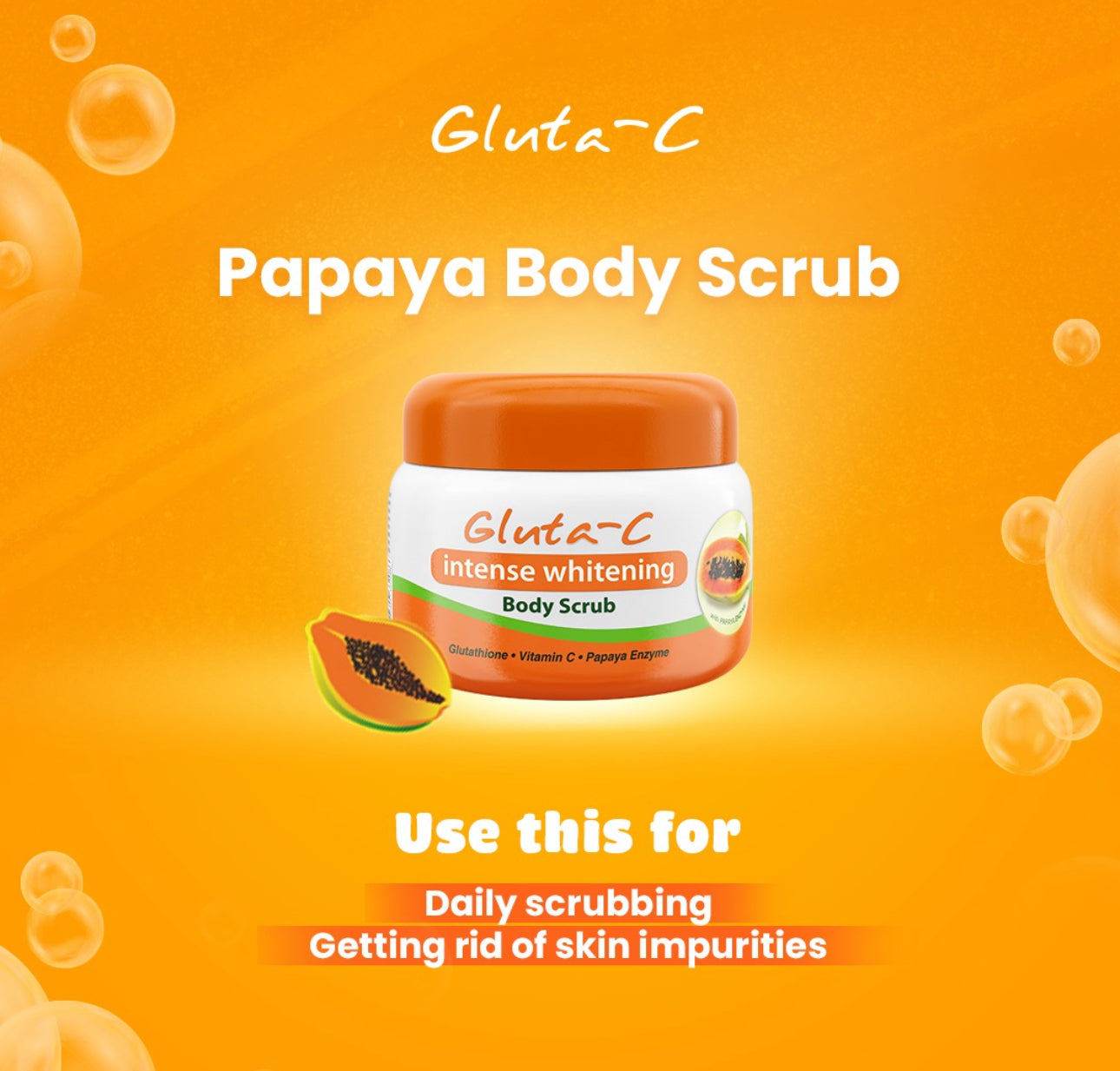 Gluta-C Intense Whitening Body Scrub
(Choose a Size)