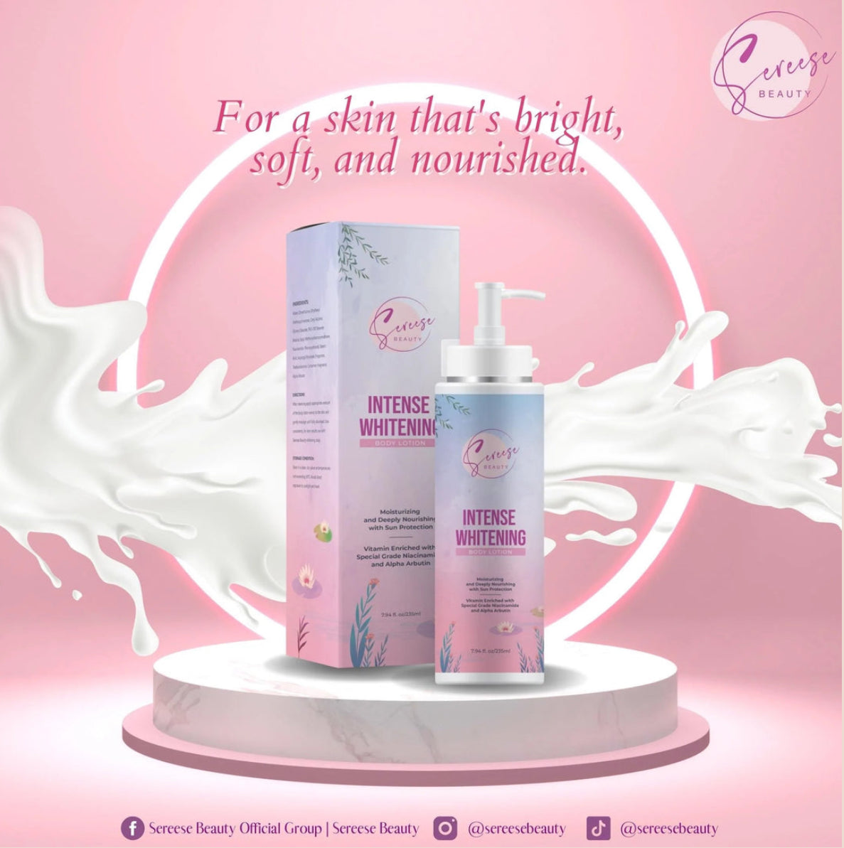 Sereese Beauty New Gen Niacinamide Intense Brightening Body Lotion SPF35 PA++++