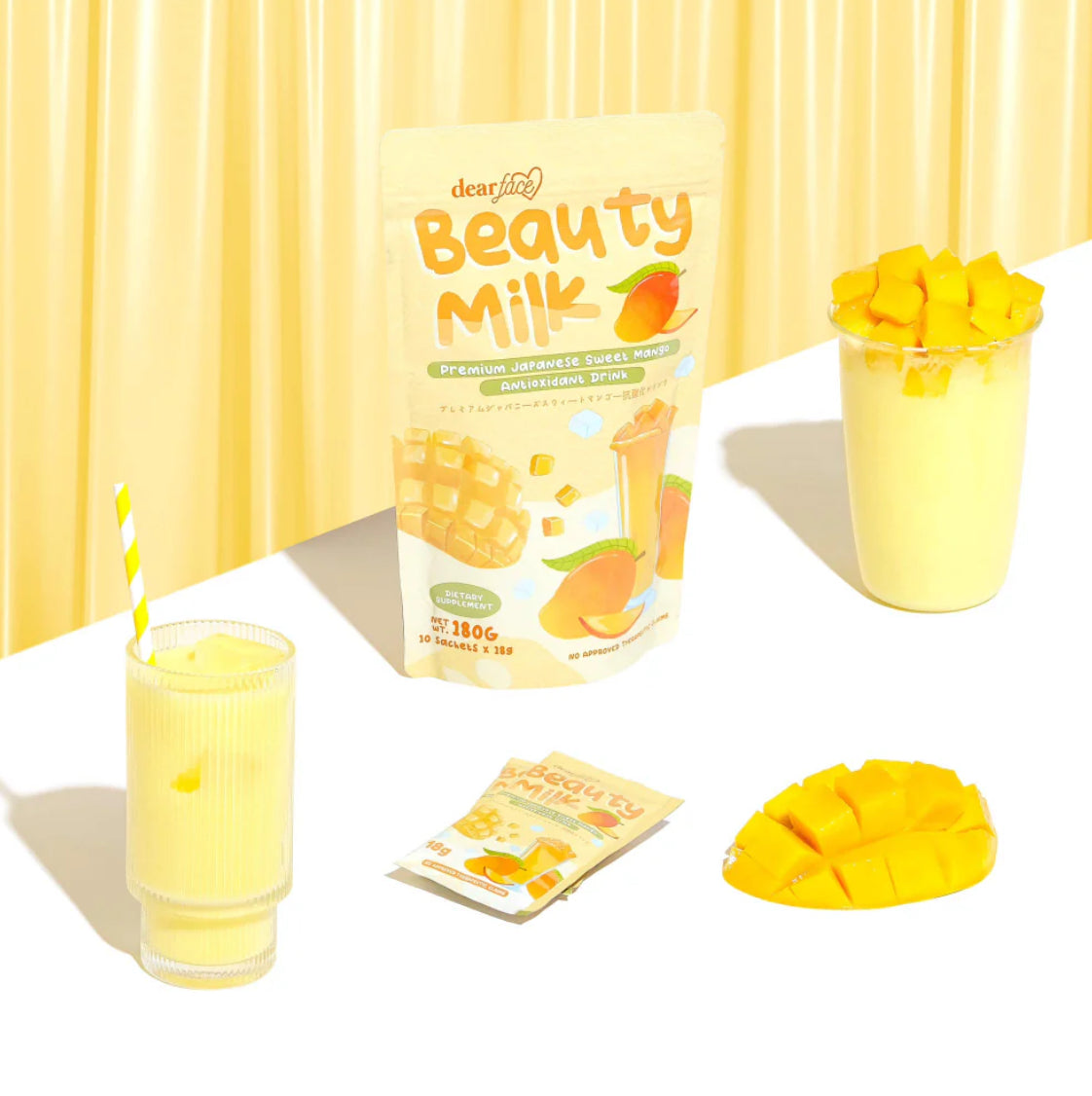Dear Face Beauty Milk Mango Drink 10s