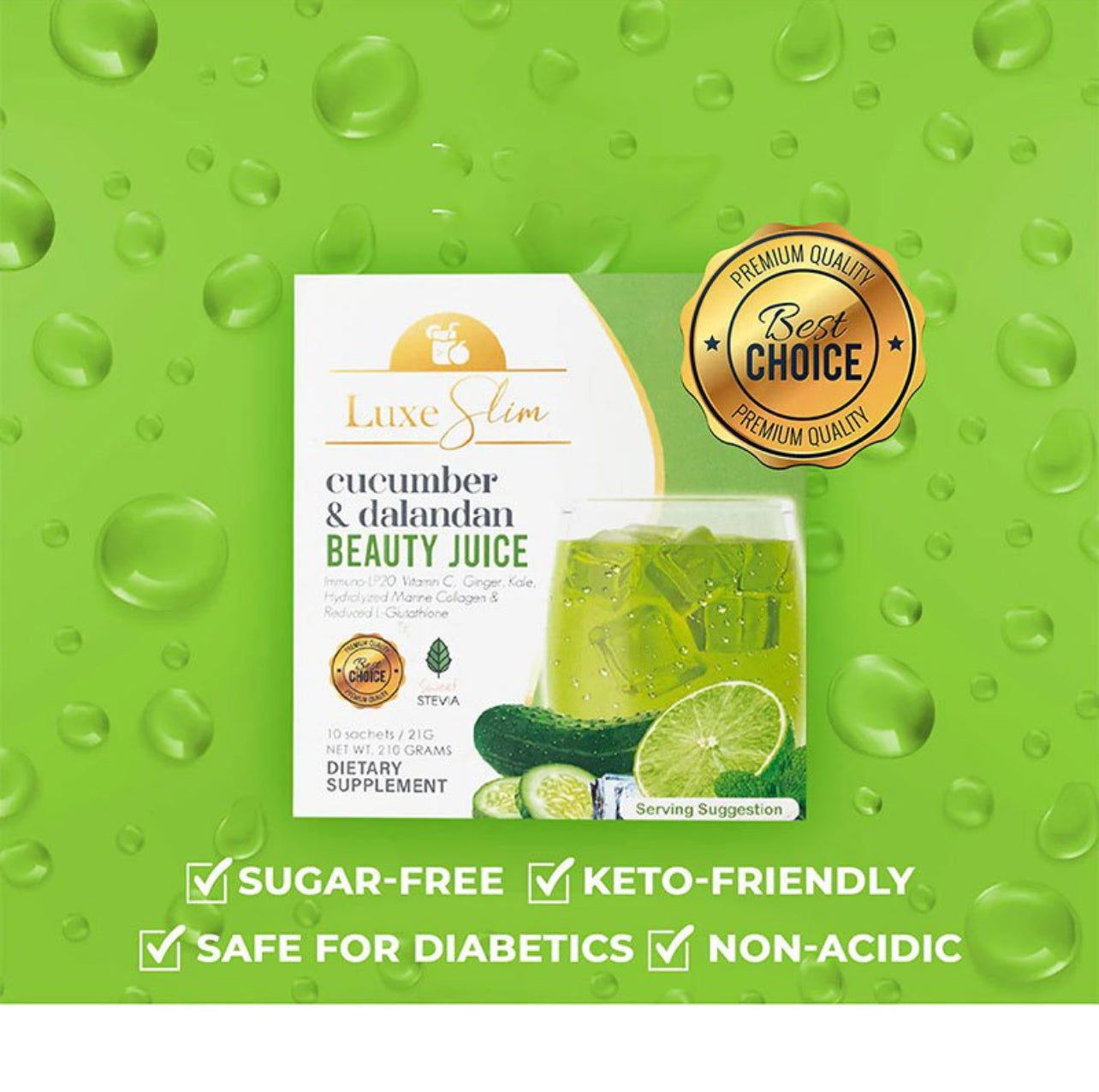 Luxe Slim Cucumber & Dalandan Beauty Juice 8s