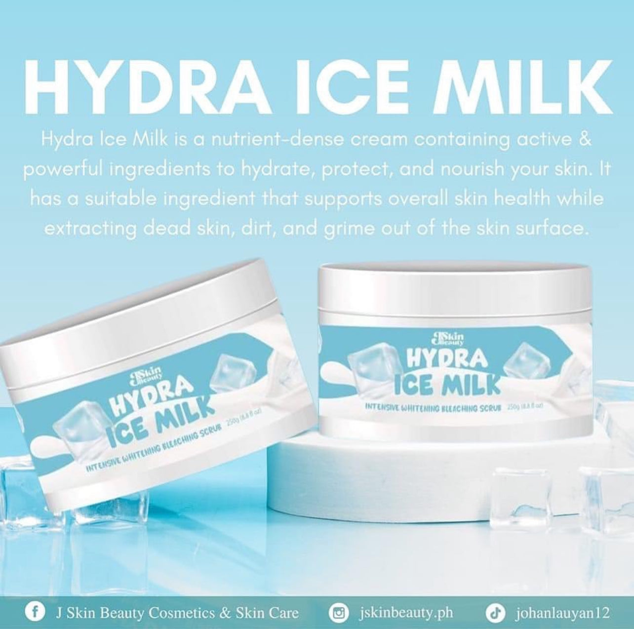 JSkin Beauty Hydra Ice Milk Intensive Whitening Cream