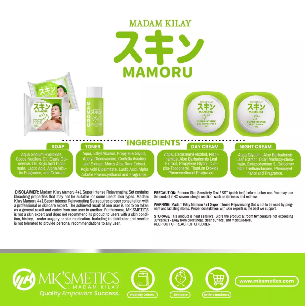 Madam Kilay Mamoru 4+1 Super Intense Rejuvenating Set