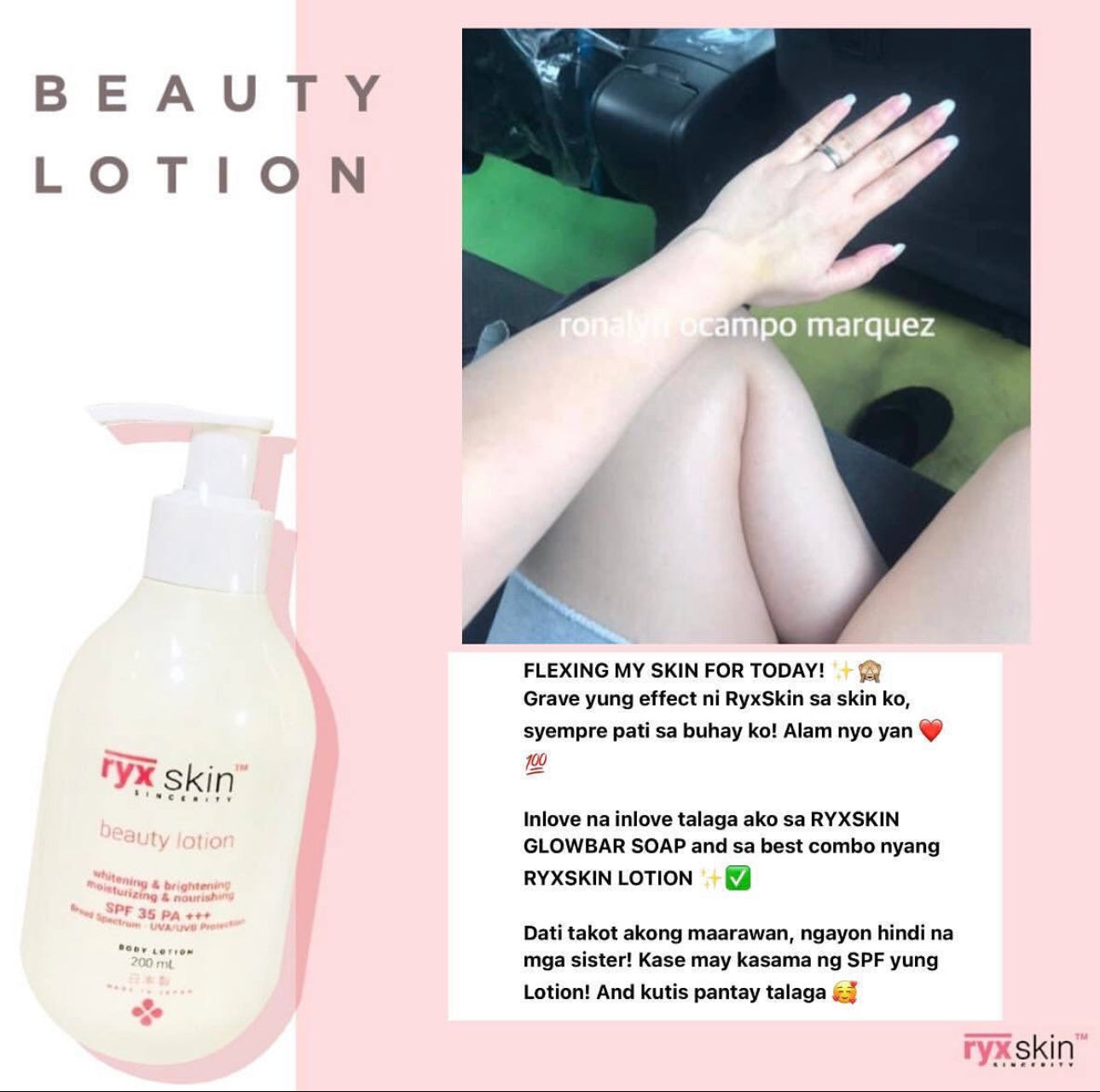 RYX Skin Whitening Beauty Lotion SPF35 200ml