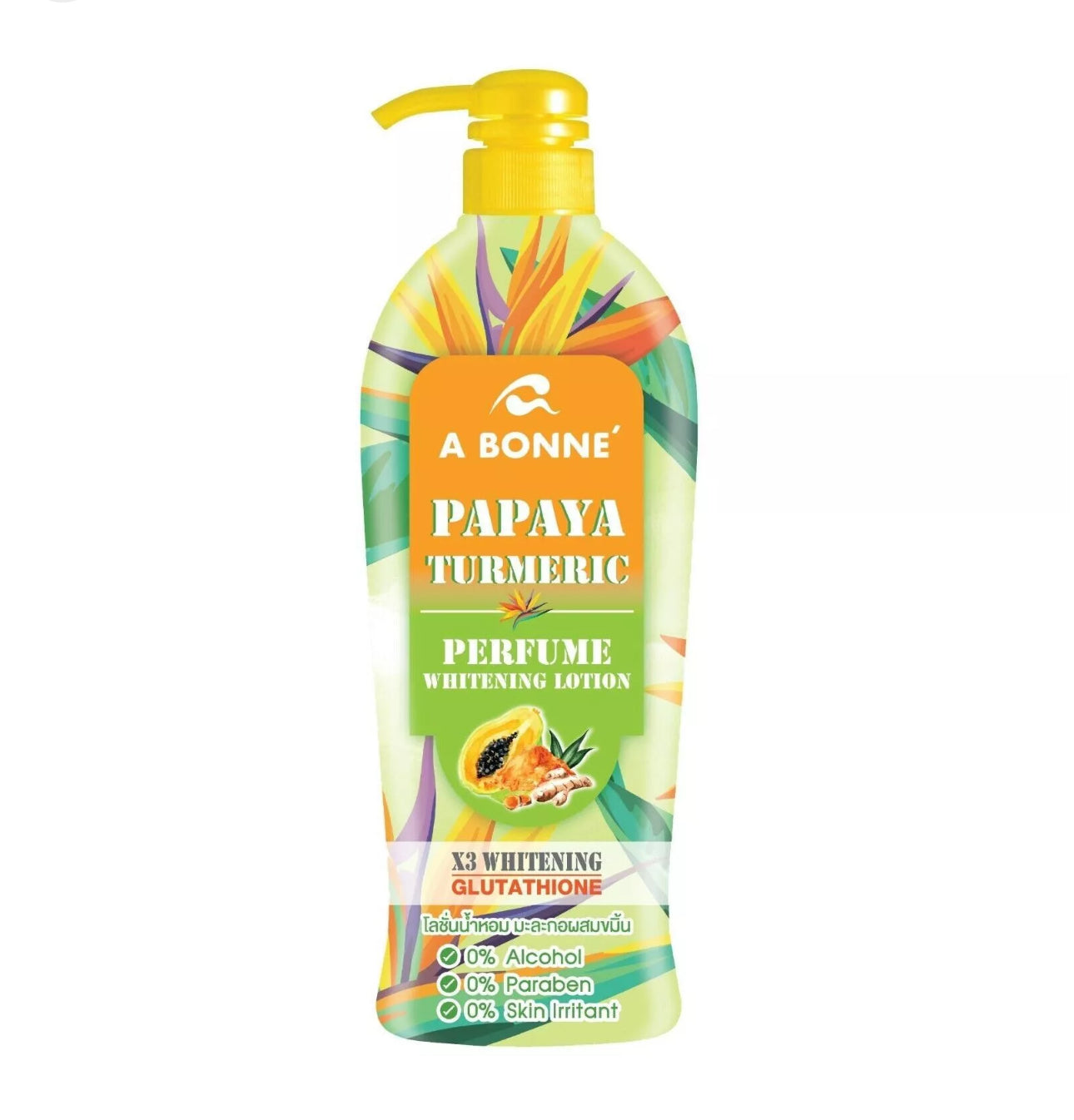 A Bonne' Perfume Whitening Lotion Papaya Turmeric 500ml Colabella A Bonne' Perfume Whitening Lotion Papaya Turmeric 500ml Colabella