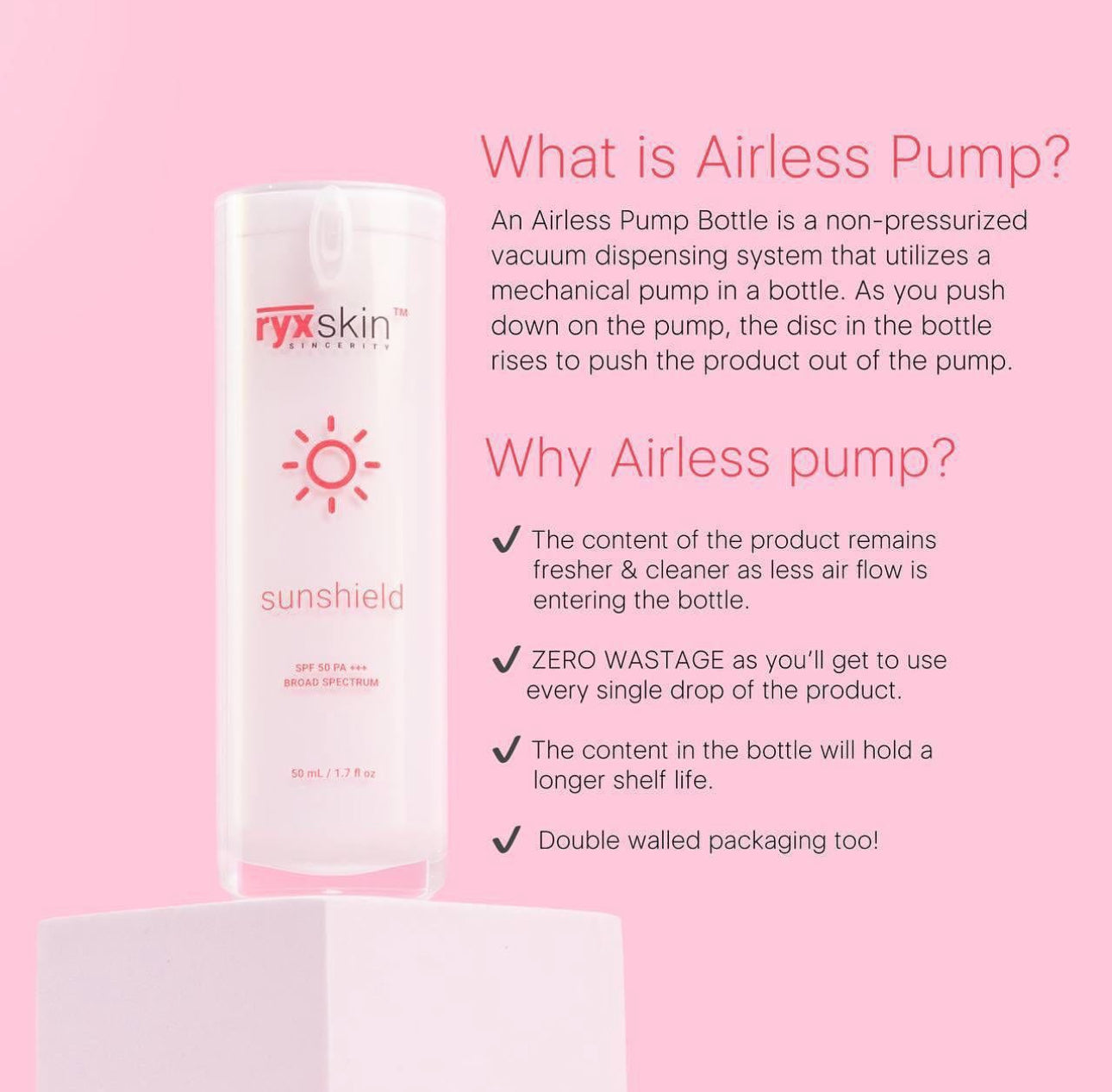 RYX Skin Sunshield SPF 50 PA+++ 50ml