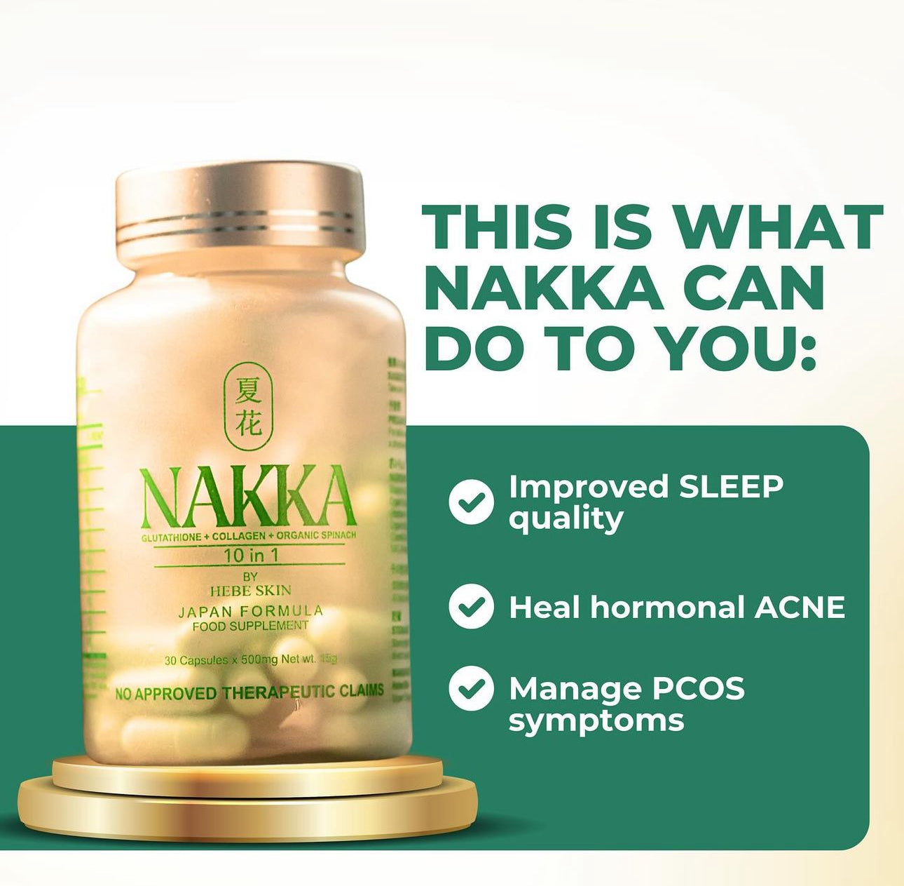 Nakka Glutathione by HebeSkin 30capsules