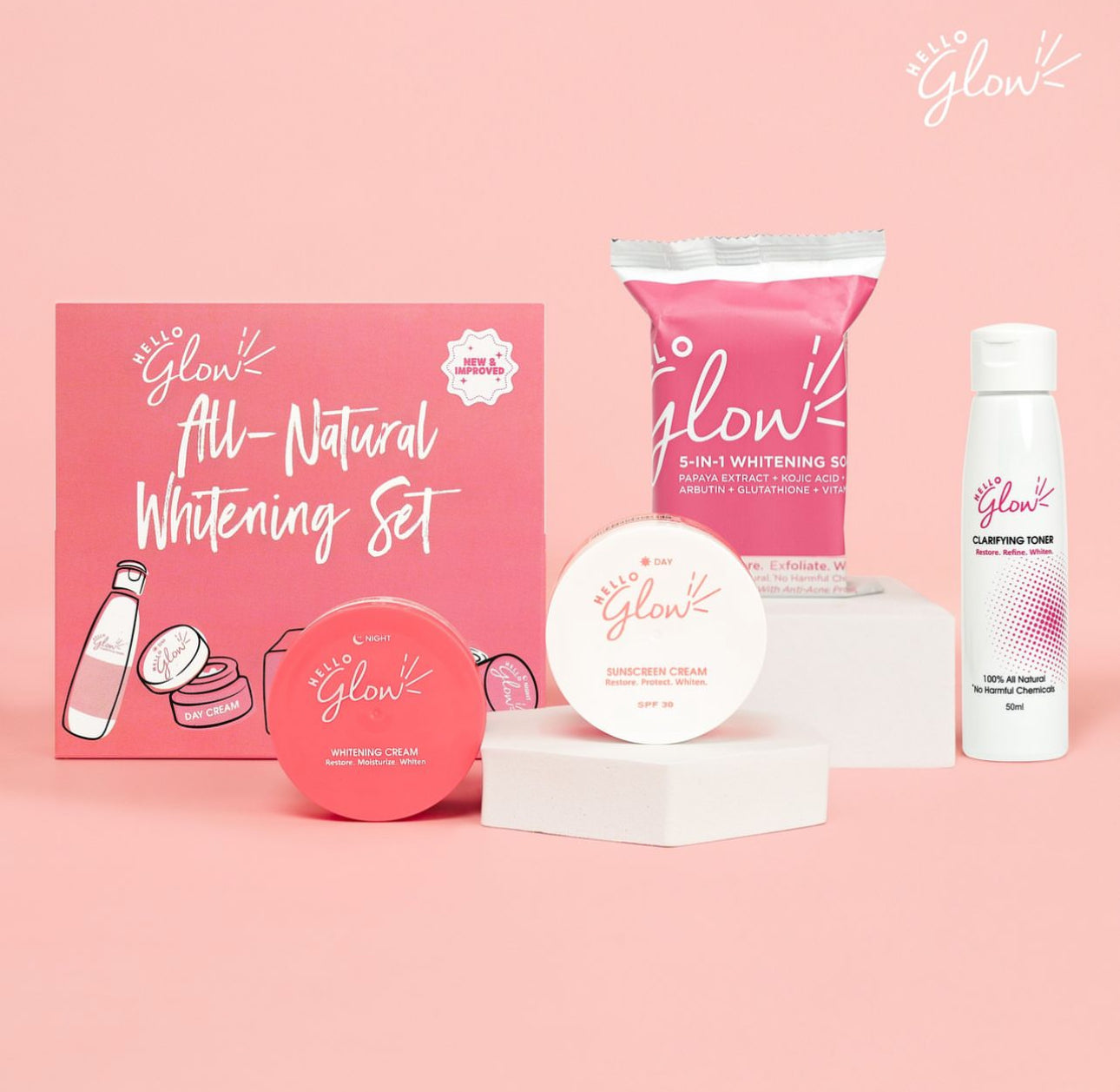 Hello Glow All-Natural Whitening Set
