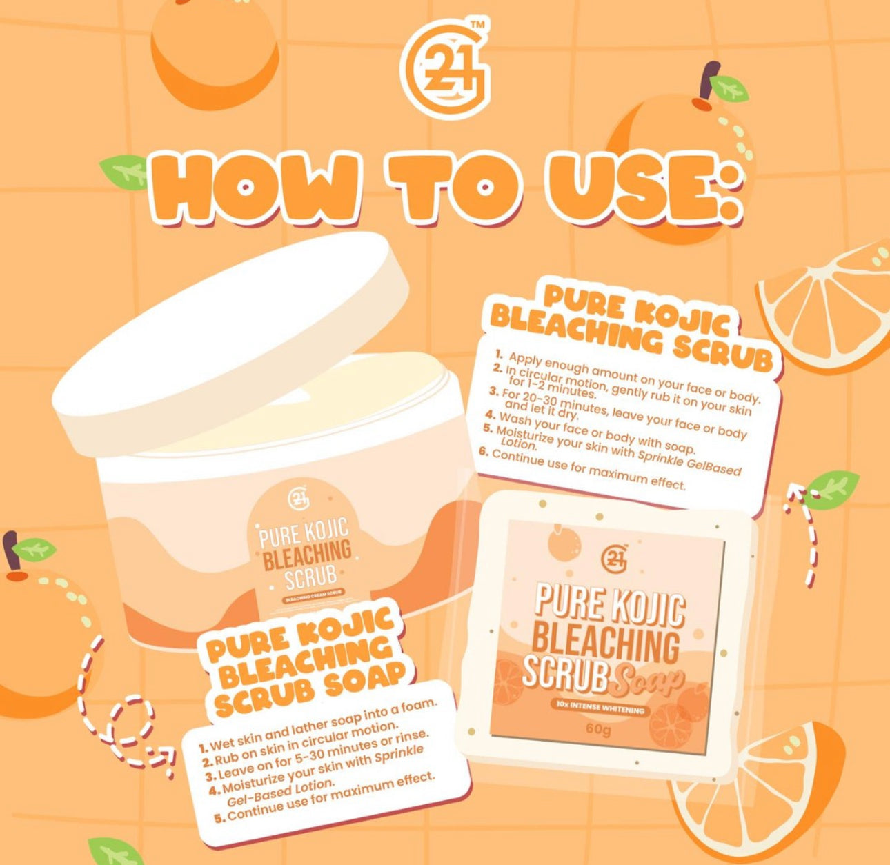G21 Pure Kojic Bleaching Cream Scrub 300g (Choose a Variant)