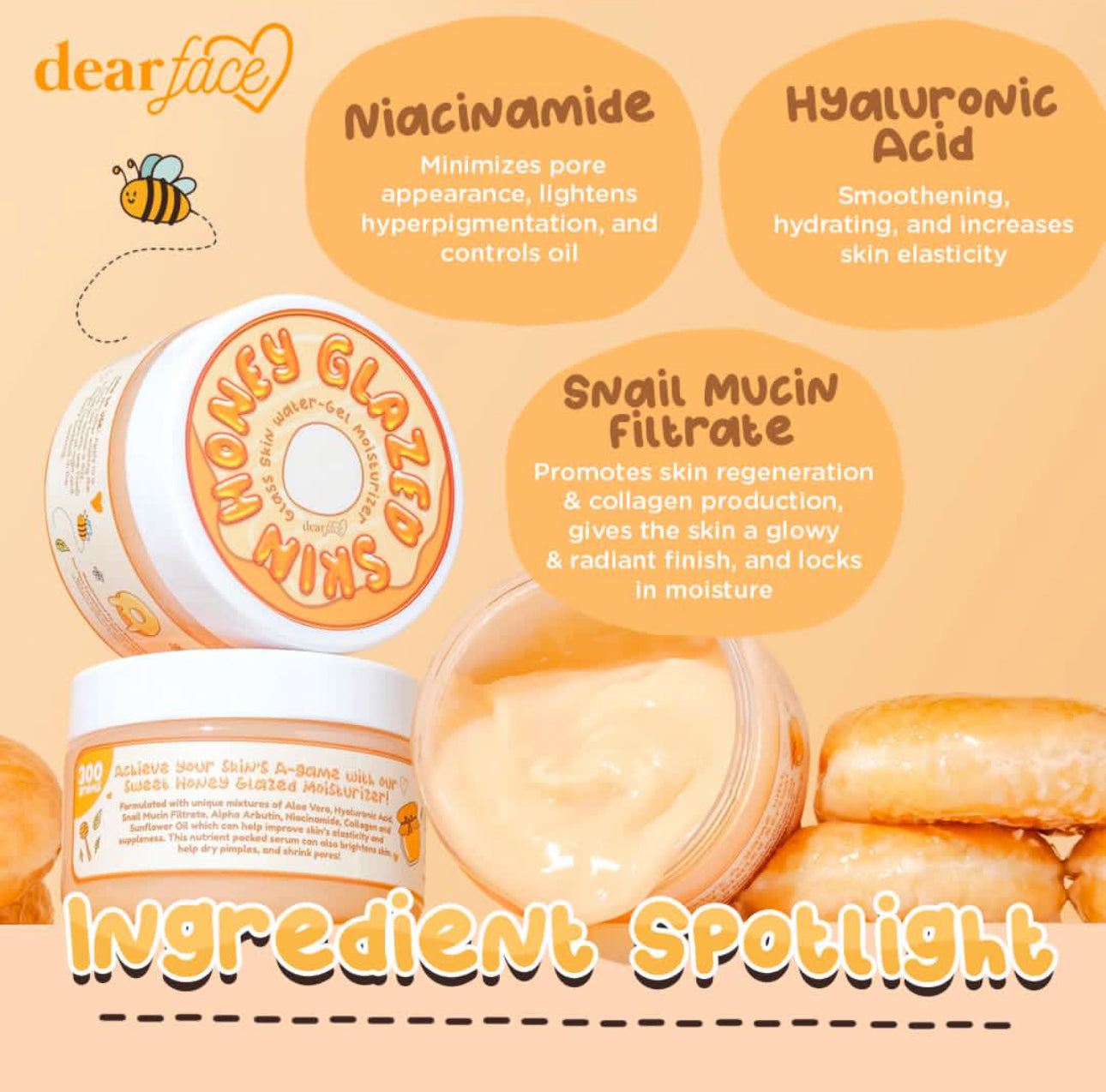 Honey Glazed Skin Glass Skin Water-Gel Moisturizer 300g