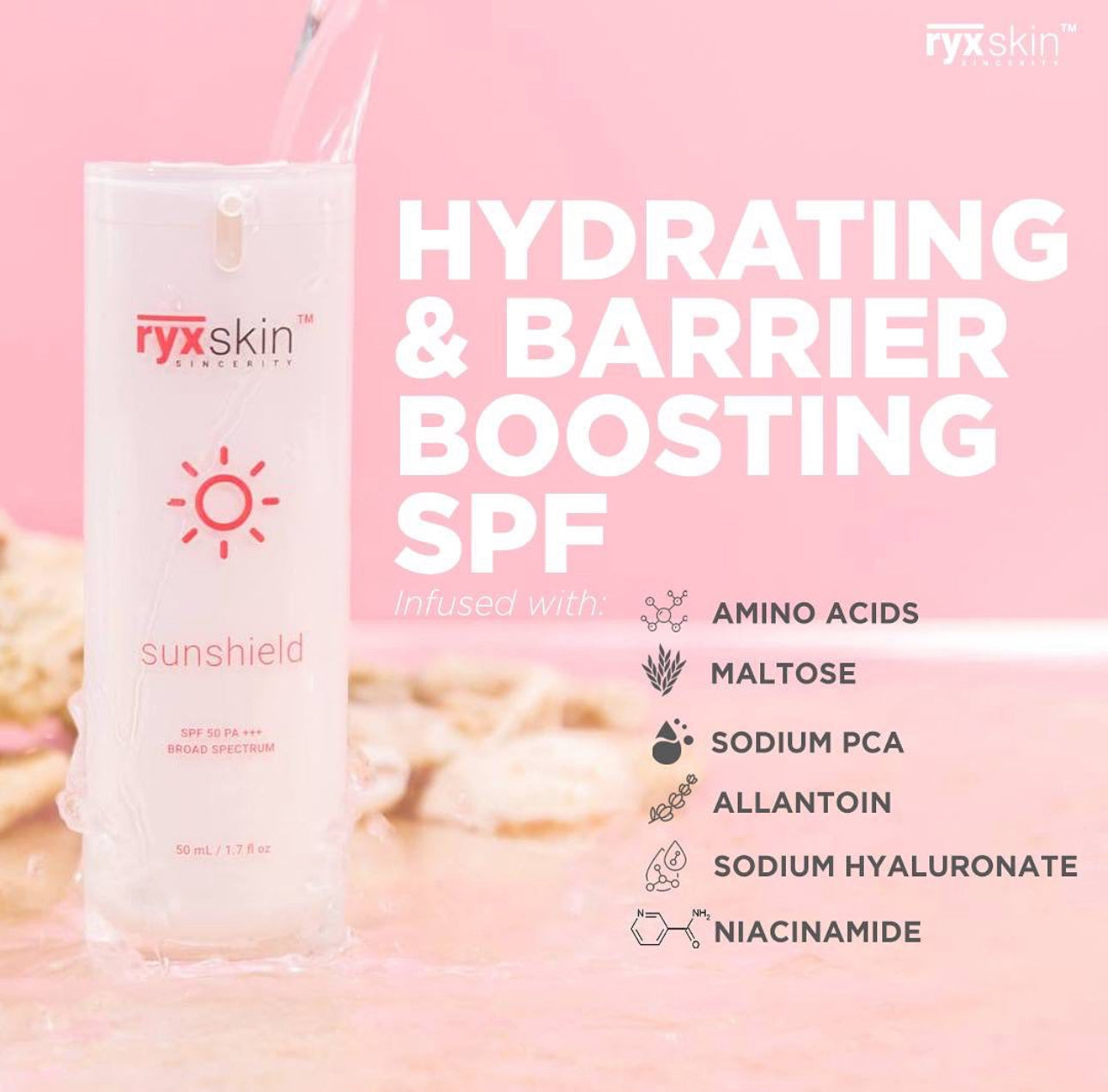 RYX Skin Sunshield SPF 50 PA+++ 50ml