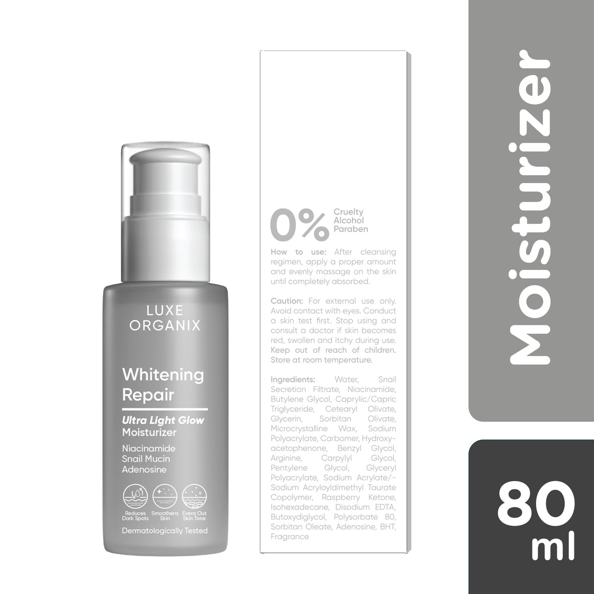 Luxe Organix Whitening Repair Ultra Light Glow Moisturizer 80ml