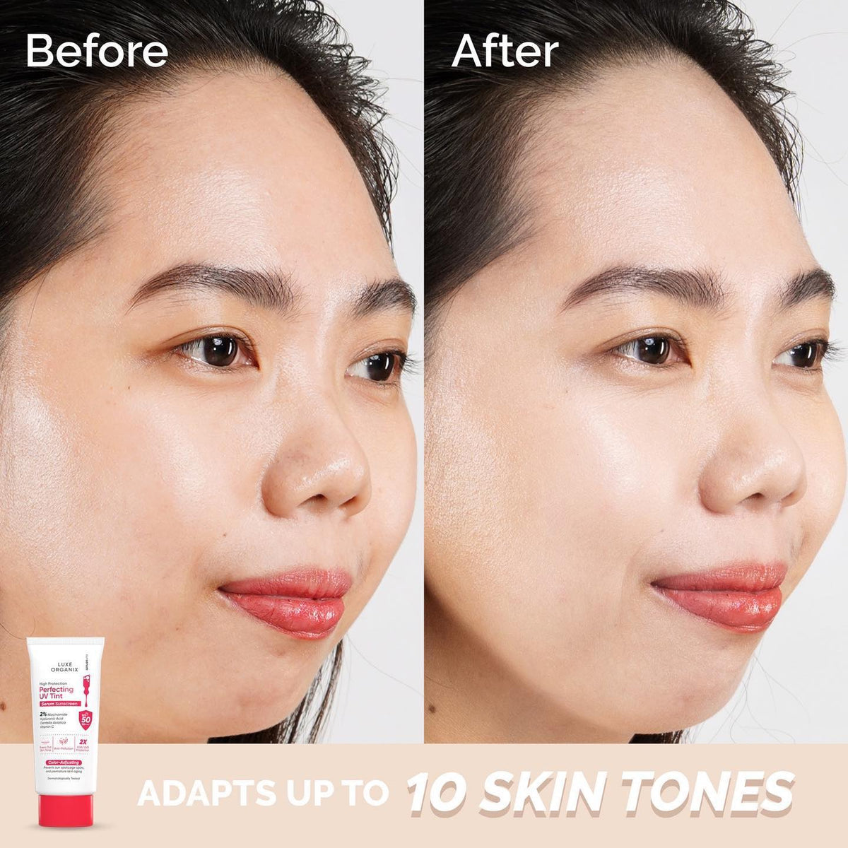 Luxe Organix High Protection Perfecting UV Tint Serum Sunscreen SPF 50 PA +++ 40g