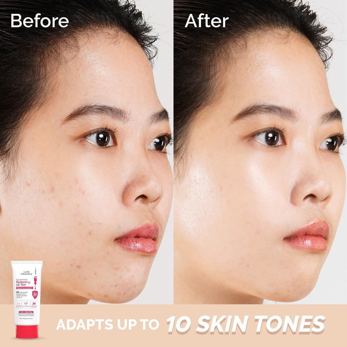 Luxe Organix High Protection Perfecting UV Tint Serum Sunscreen SPF 50 PA +++ 40g
