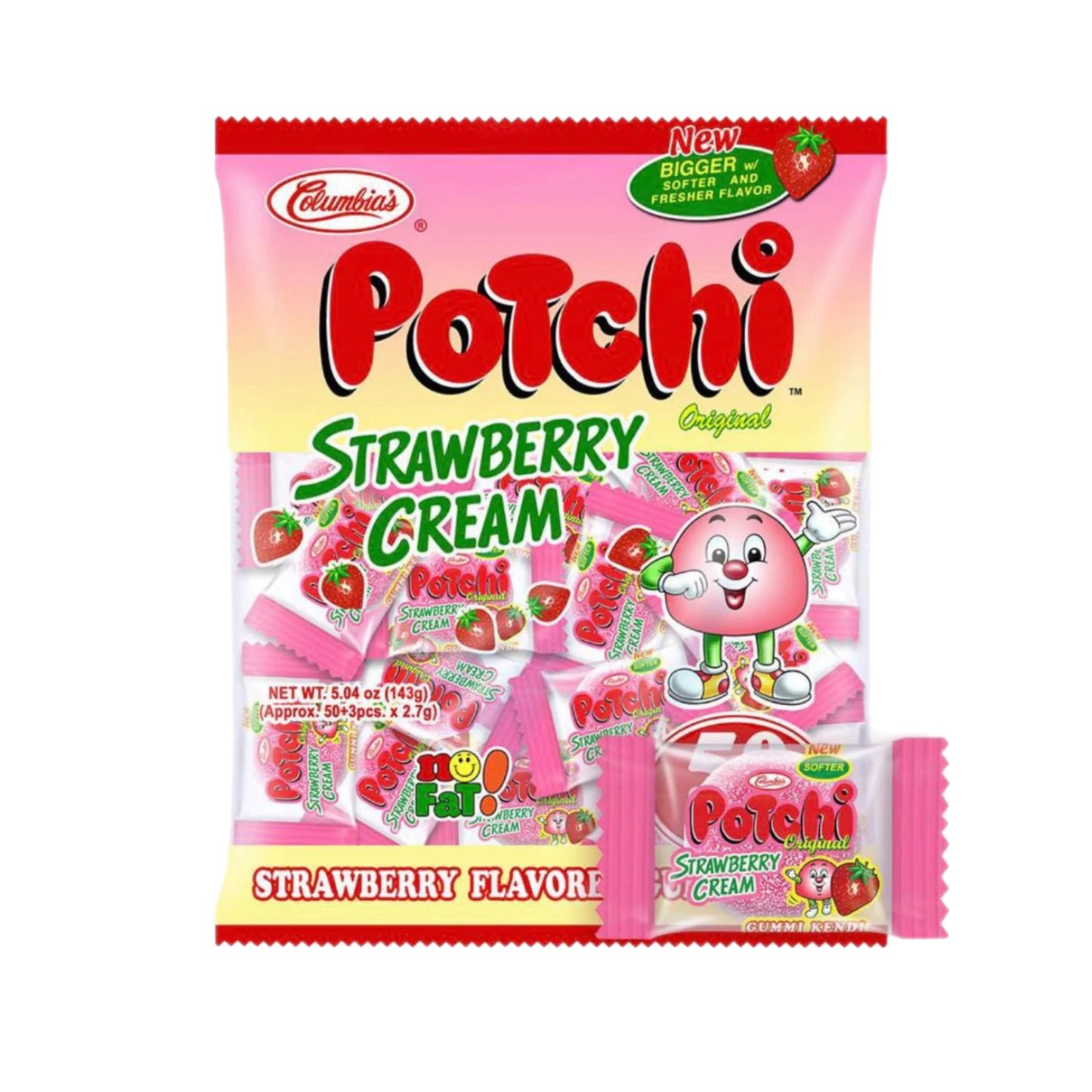 Potchi Strawberry Cream Gummy Candy (50pcs)